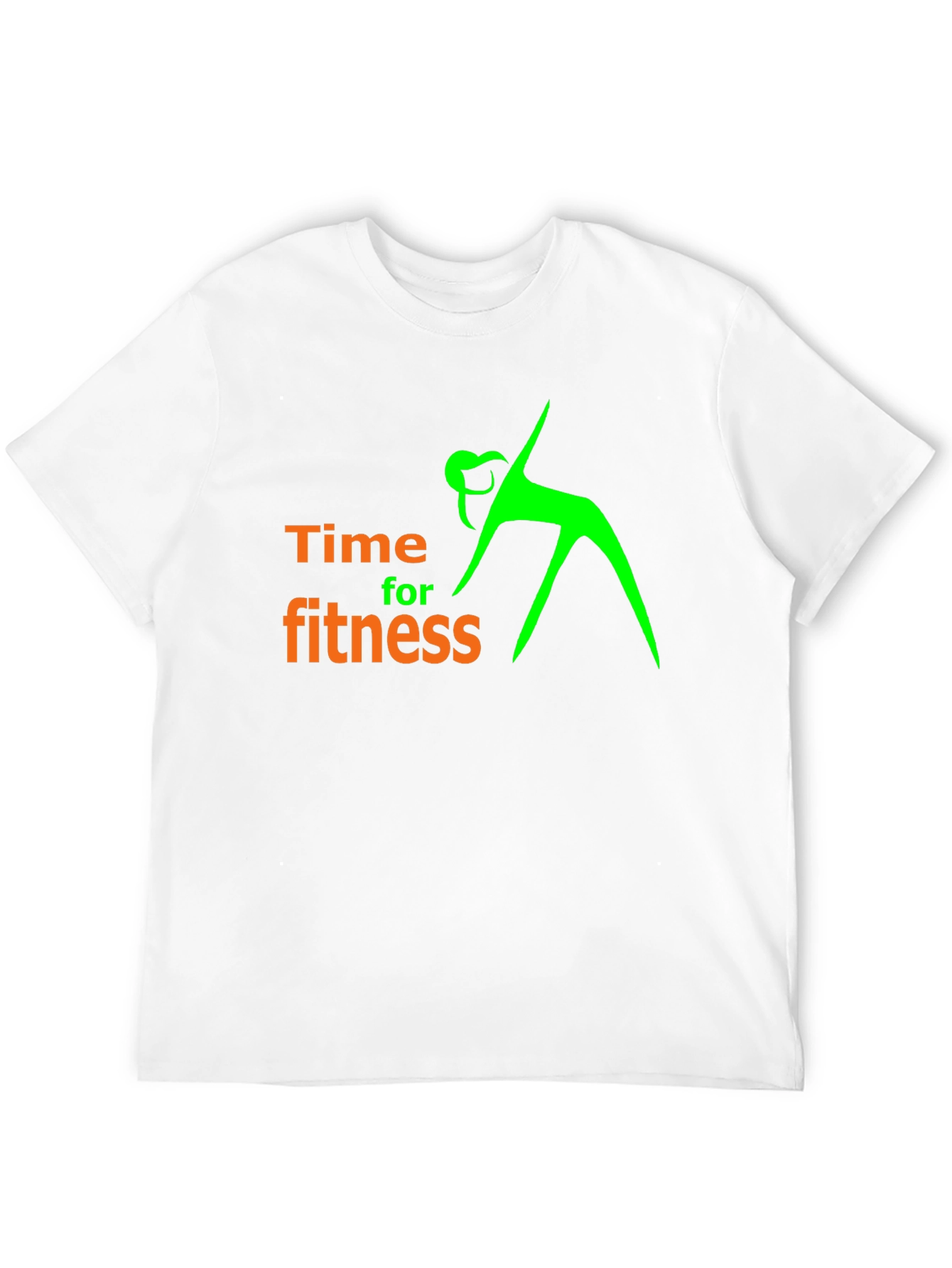 Time For Fitness Black Graphic T-Shirt