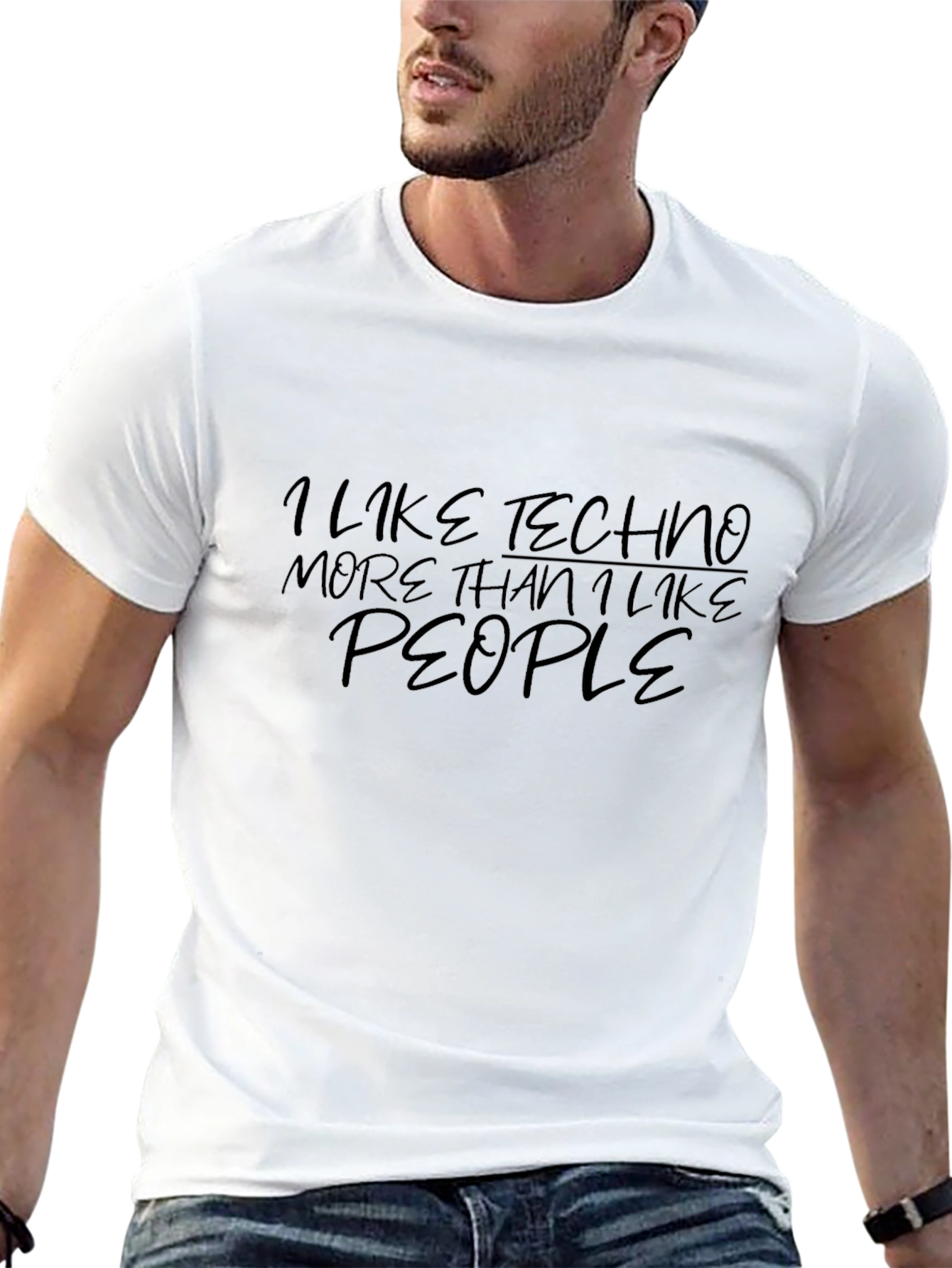 I Like Techno More Than People Graphic Tee