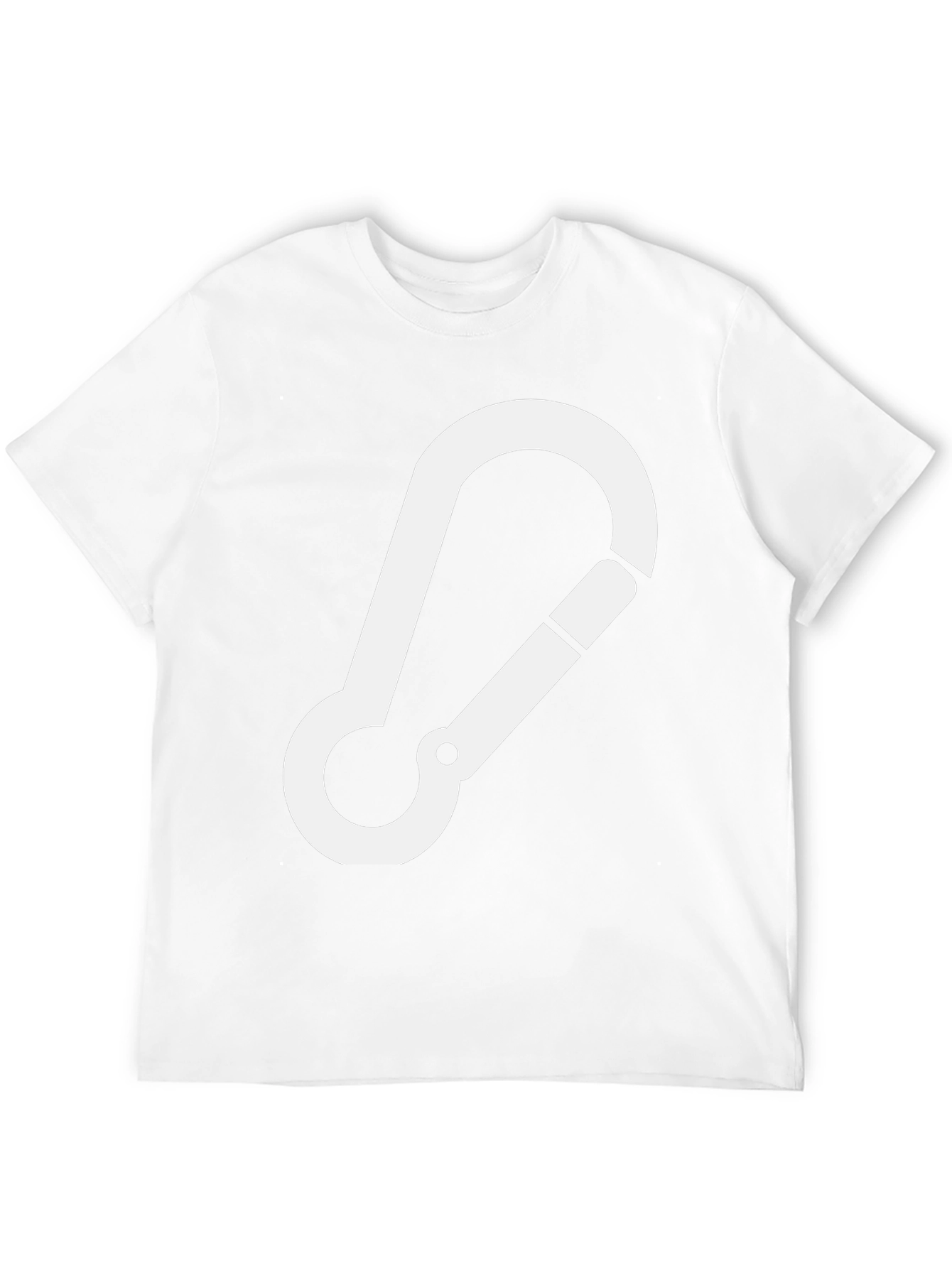 Black T-Shirt with White Carabiner Design