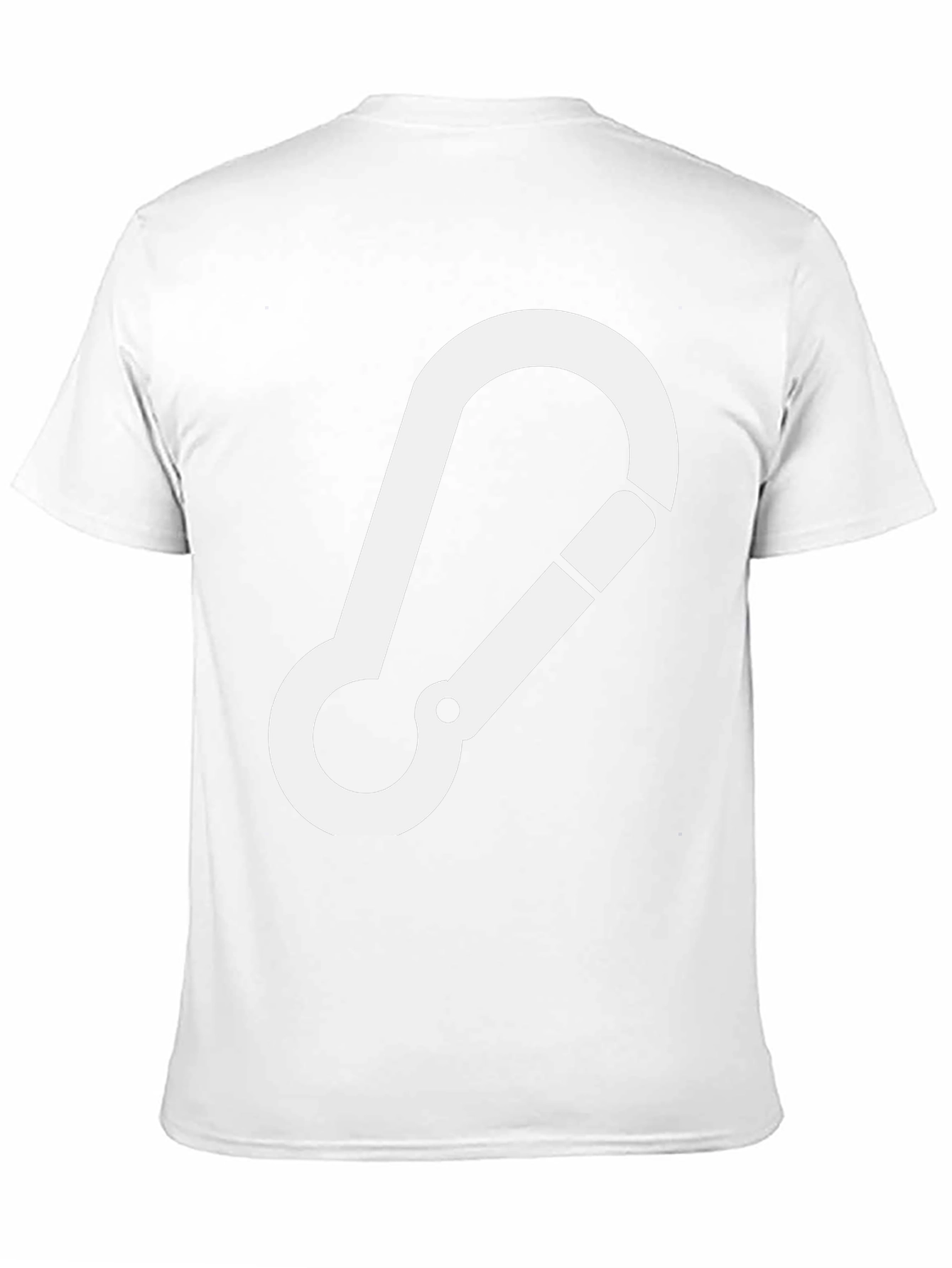 Black T-Shirt with White Carabiner Design