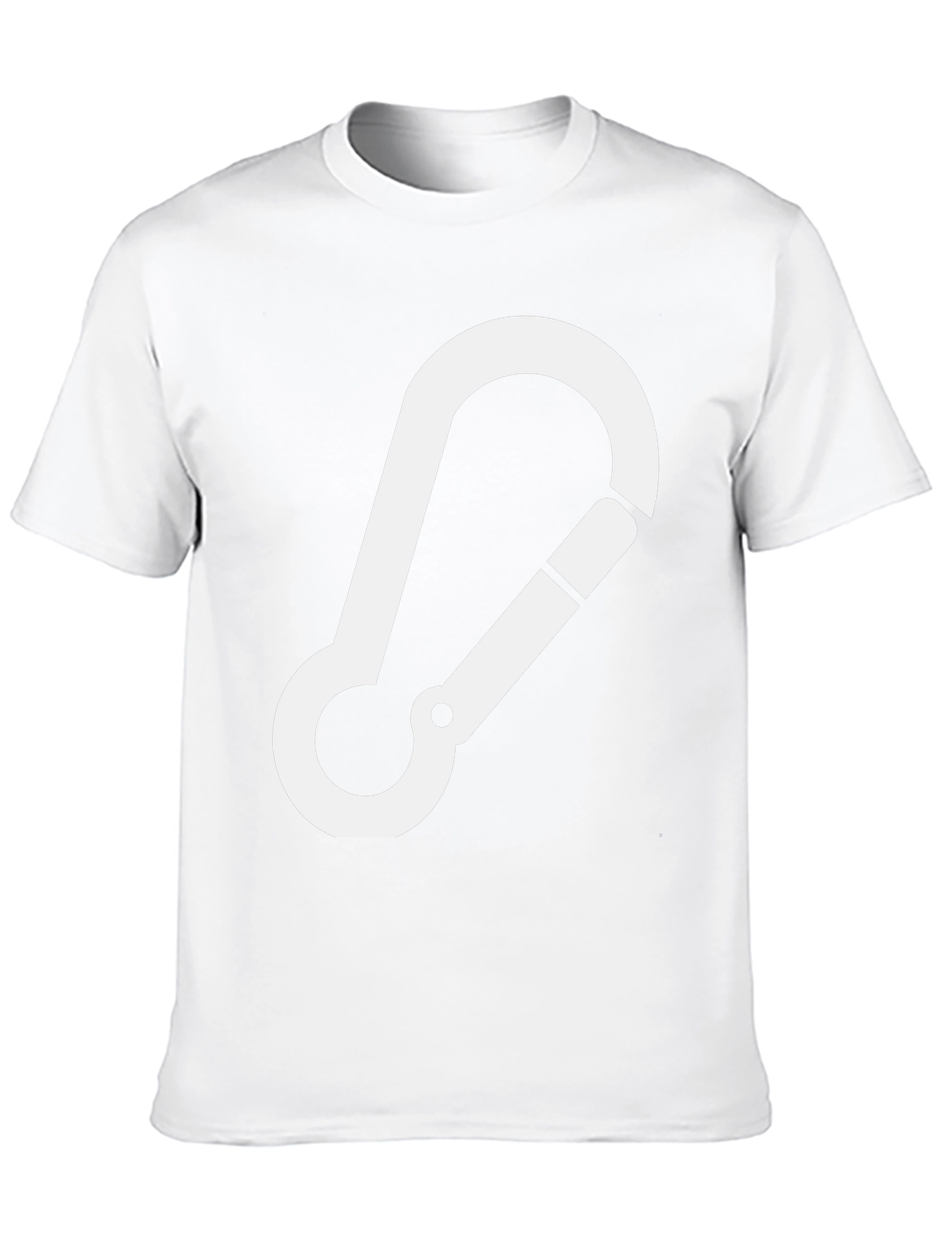 Black T-Shirt with White Carabiner Design