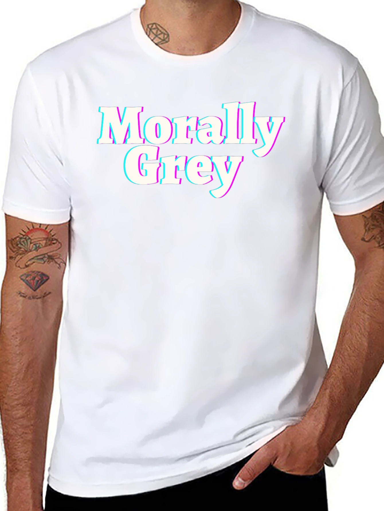 Morally Grey T-Shirt - Classic Crew Neck Tee