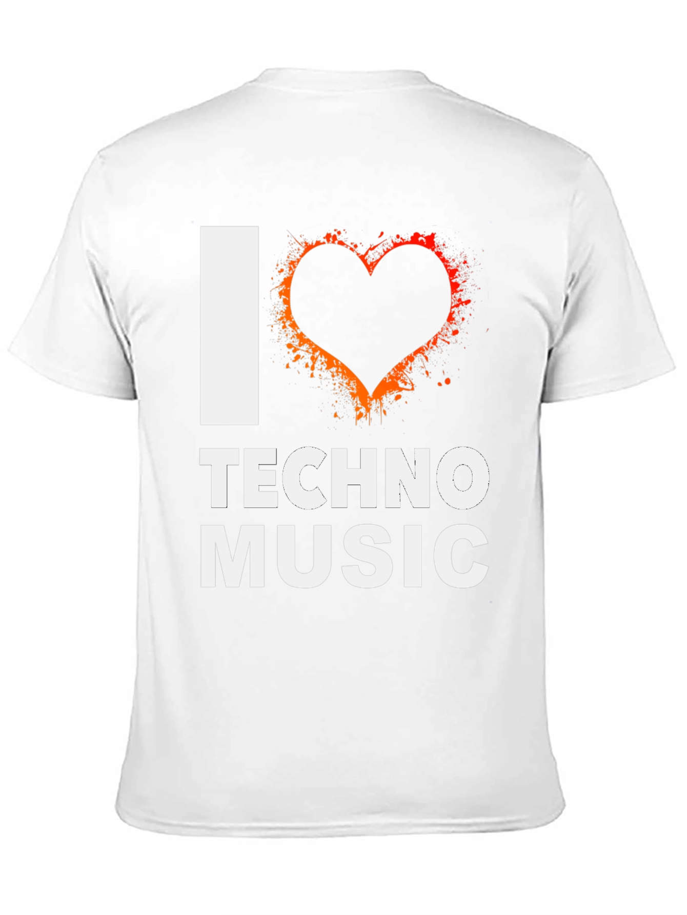 I Heart Techno Music Black T-Shirt