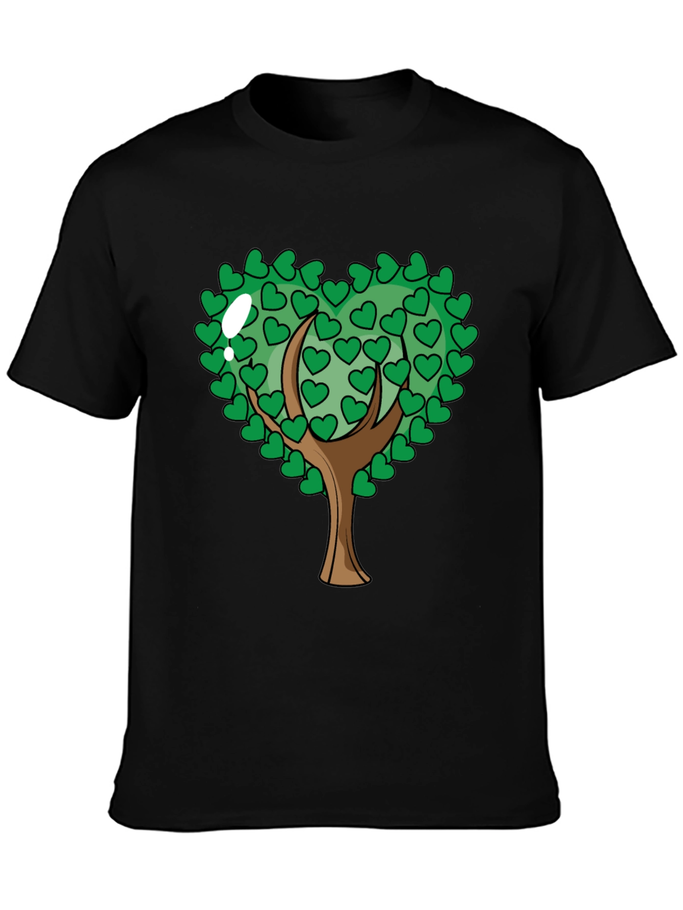 Heart Tree Graphic Black T-Shirt