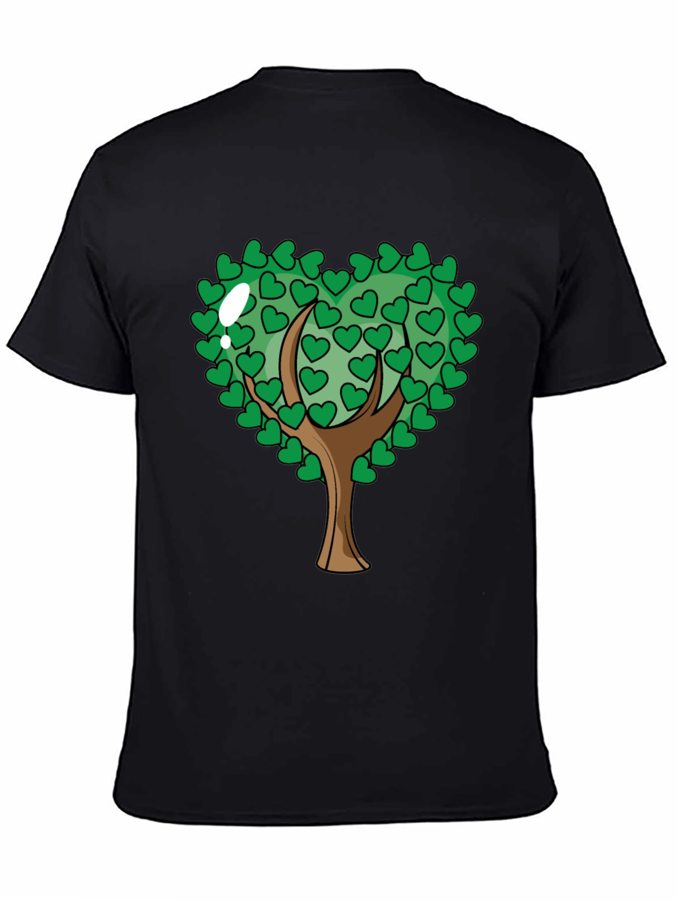 Heart Tree Graphic Black T-Shirt