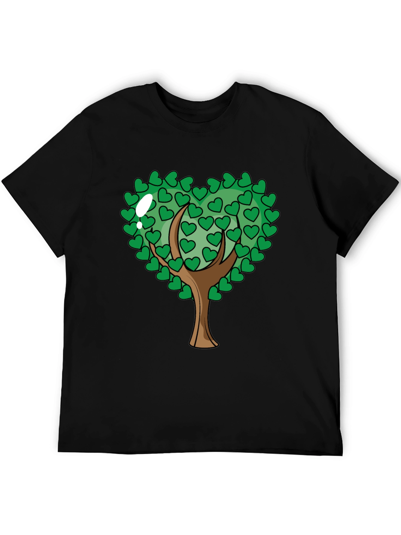 Heart Tree Graphic Black T-Shirt