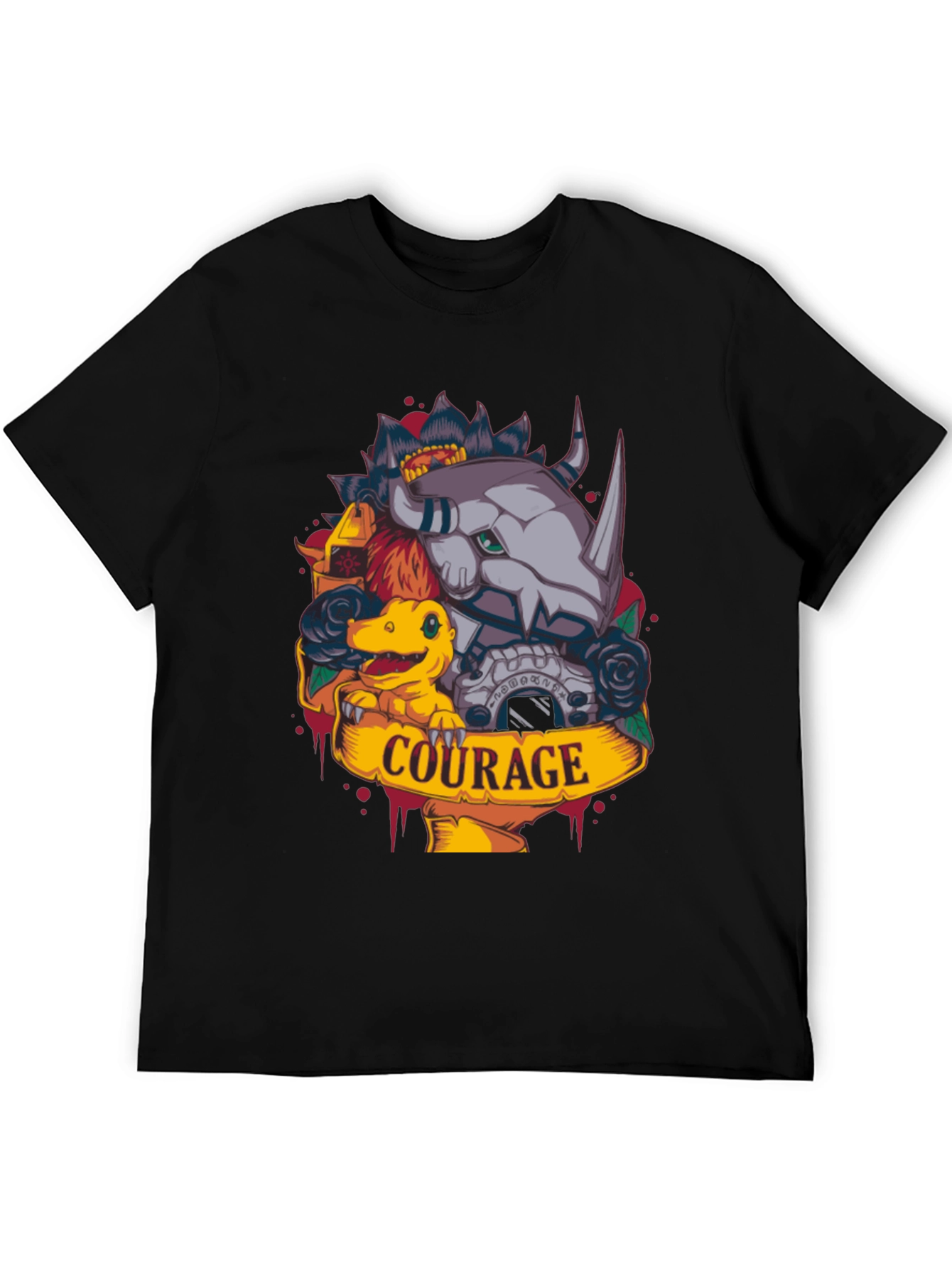 Courage Digimon Black T-Shirt