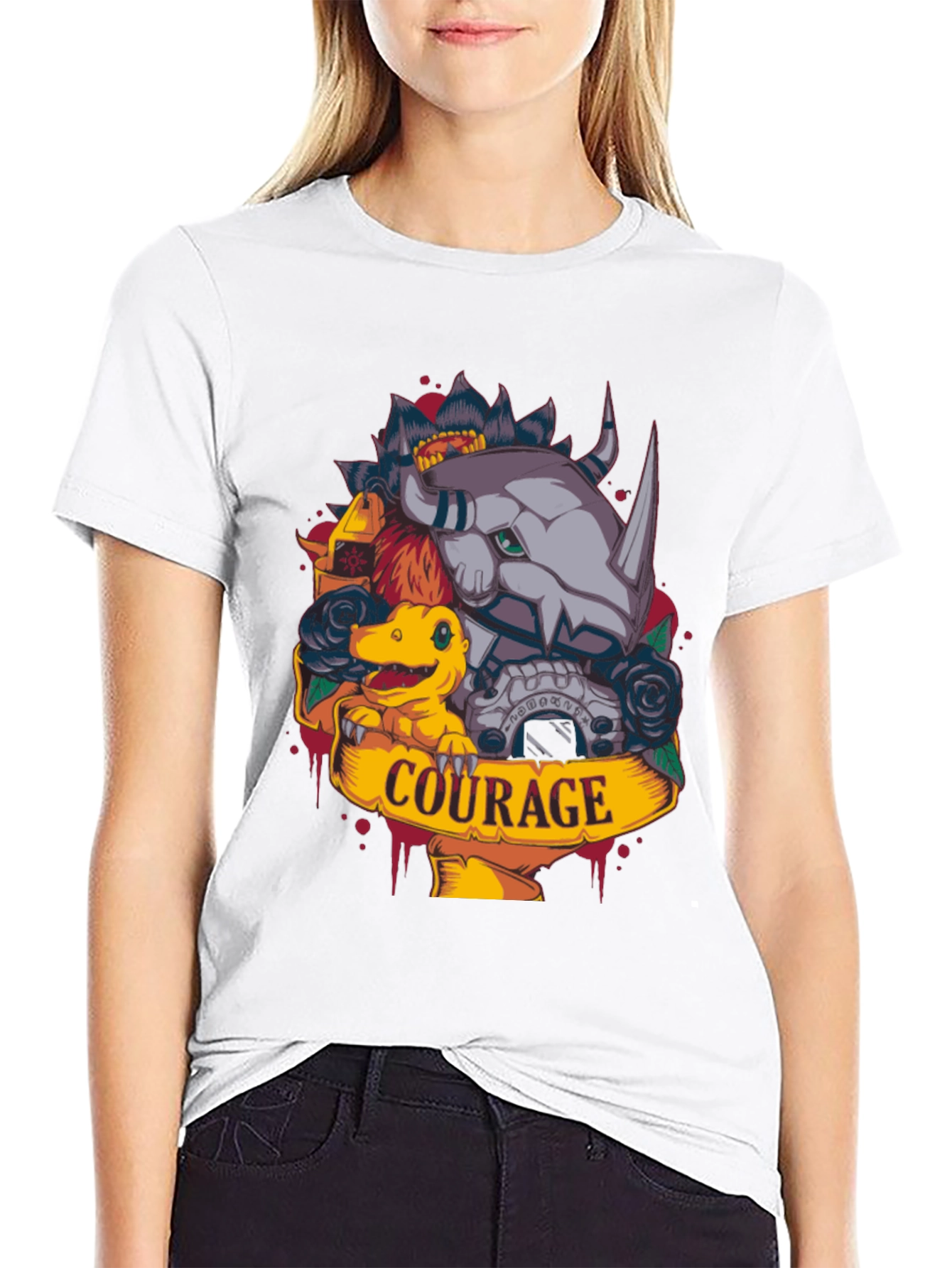 Courage Digimon Black T-Shirt