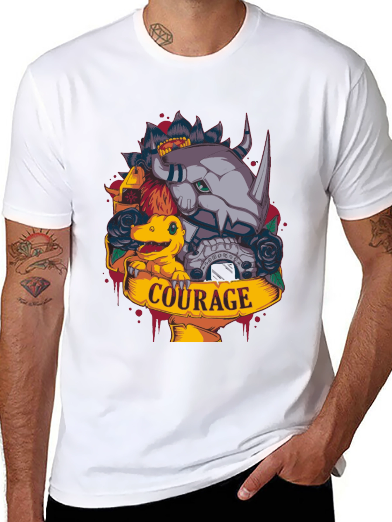 Courage Digimon Black T-Shirt
