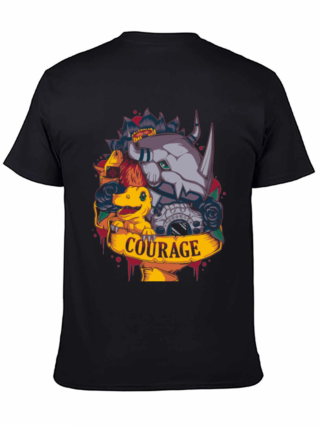 Courage Digimon Black T-Shirt