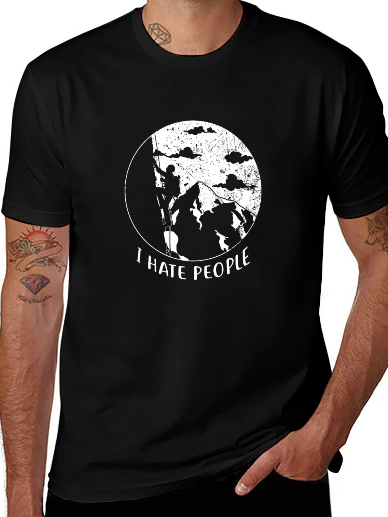 I Hate People Climbing Graphic T-Shirt