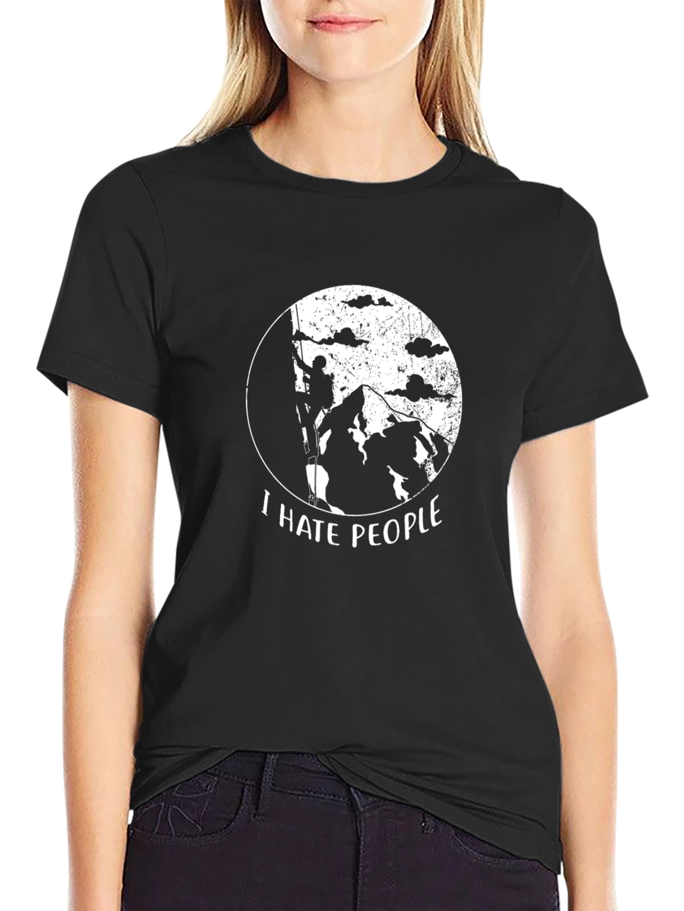 I Hate People Climbing Graphic T-Shirt