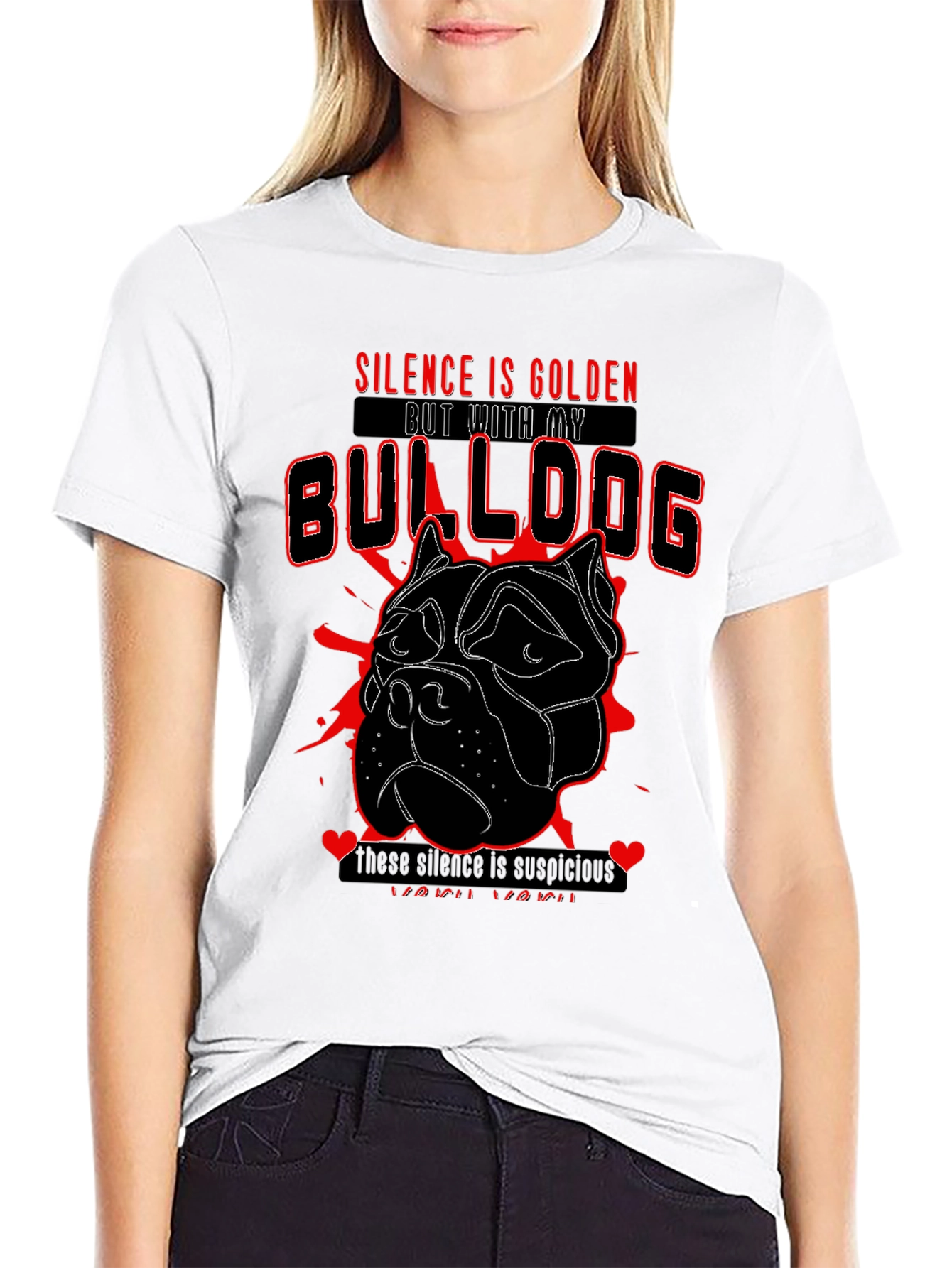 Silence is Golden Bulldog Graphic Tee