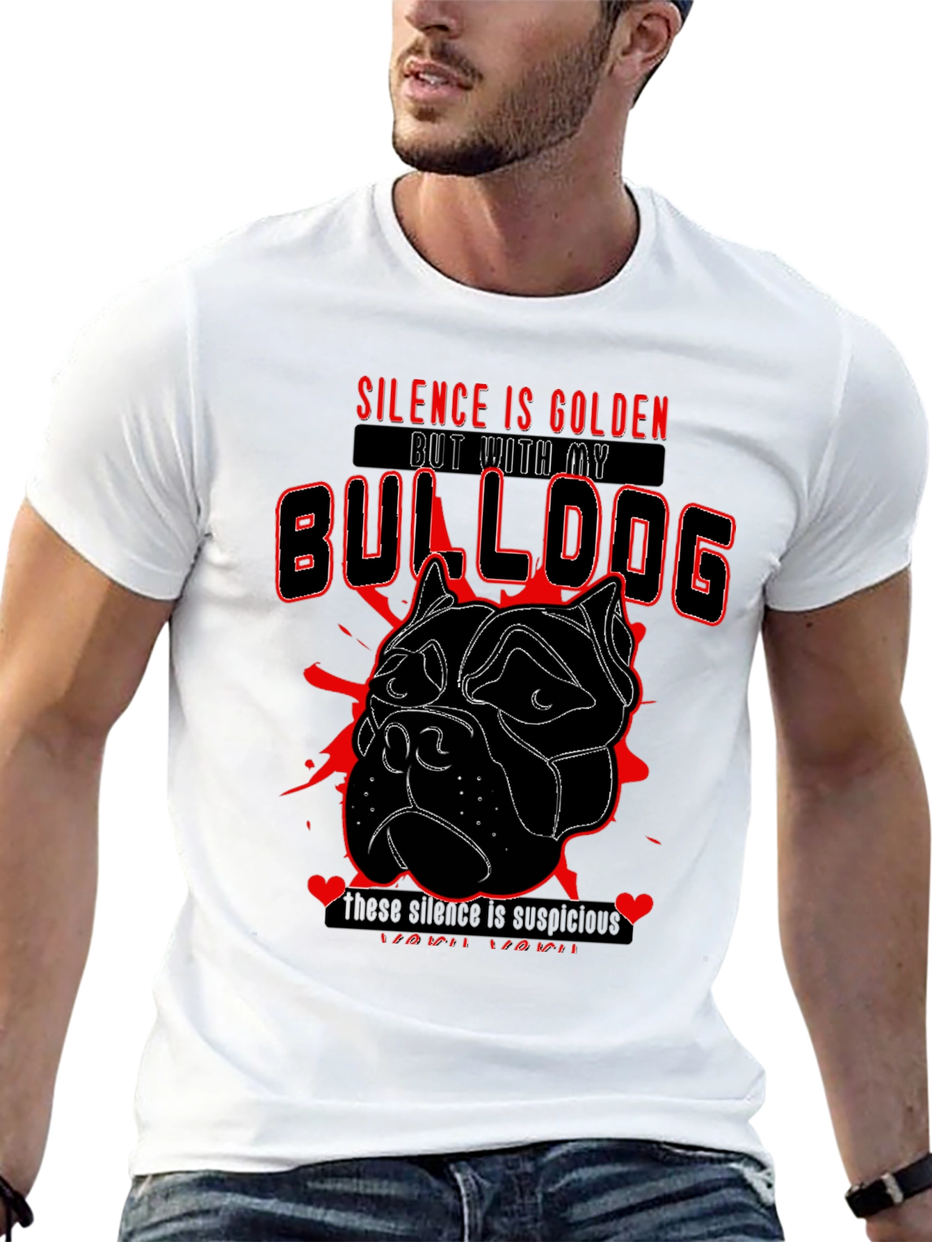 Silence is Golden Bulldog Graphic Tee