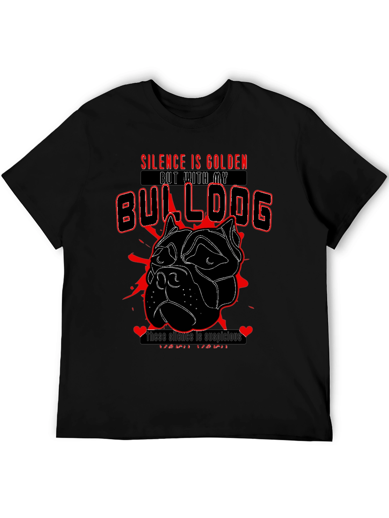 Silence is Golden Bulldog Graphic Tee