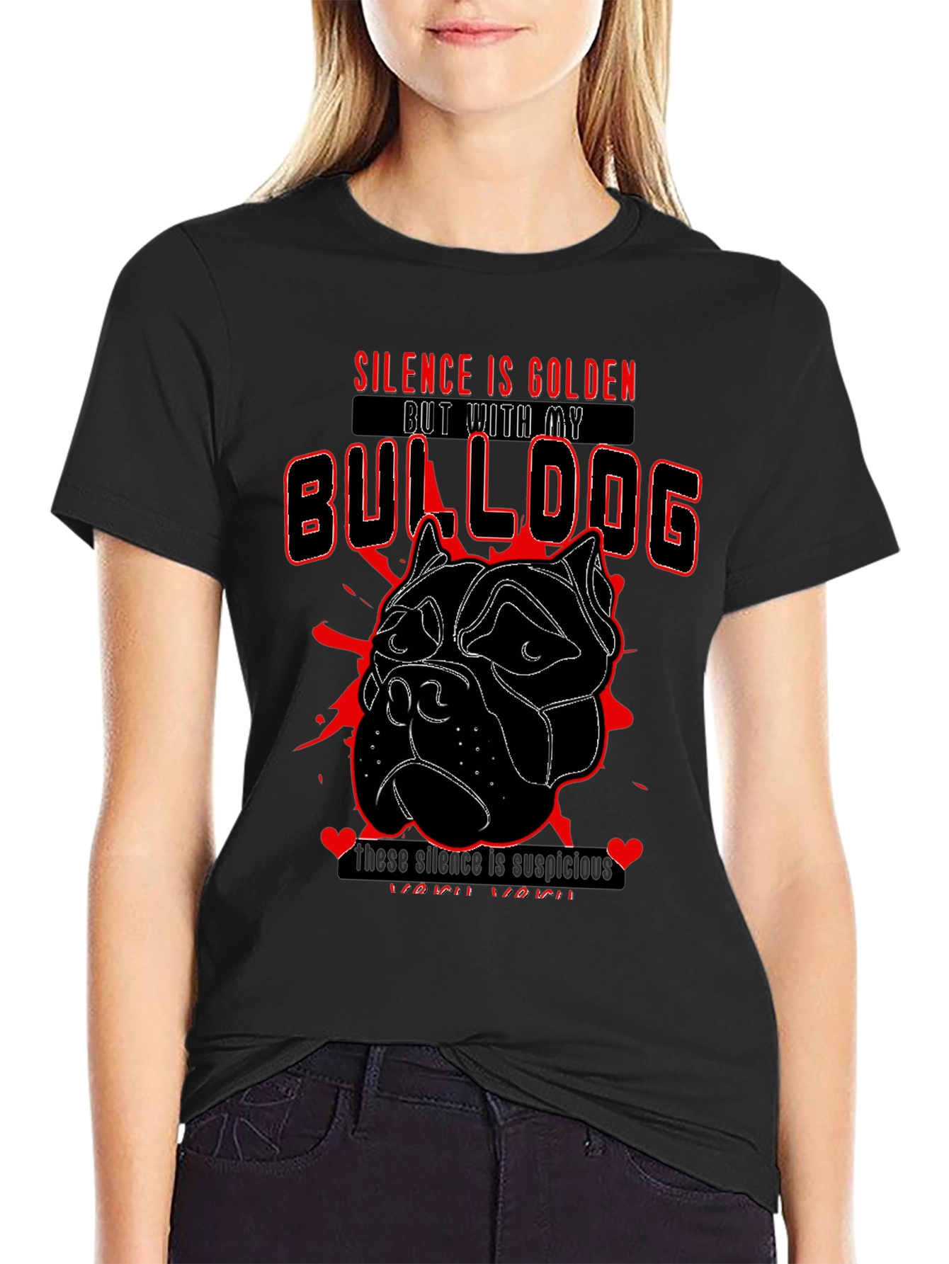 Silence is Golden Bulldog Graphic Tee
