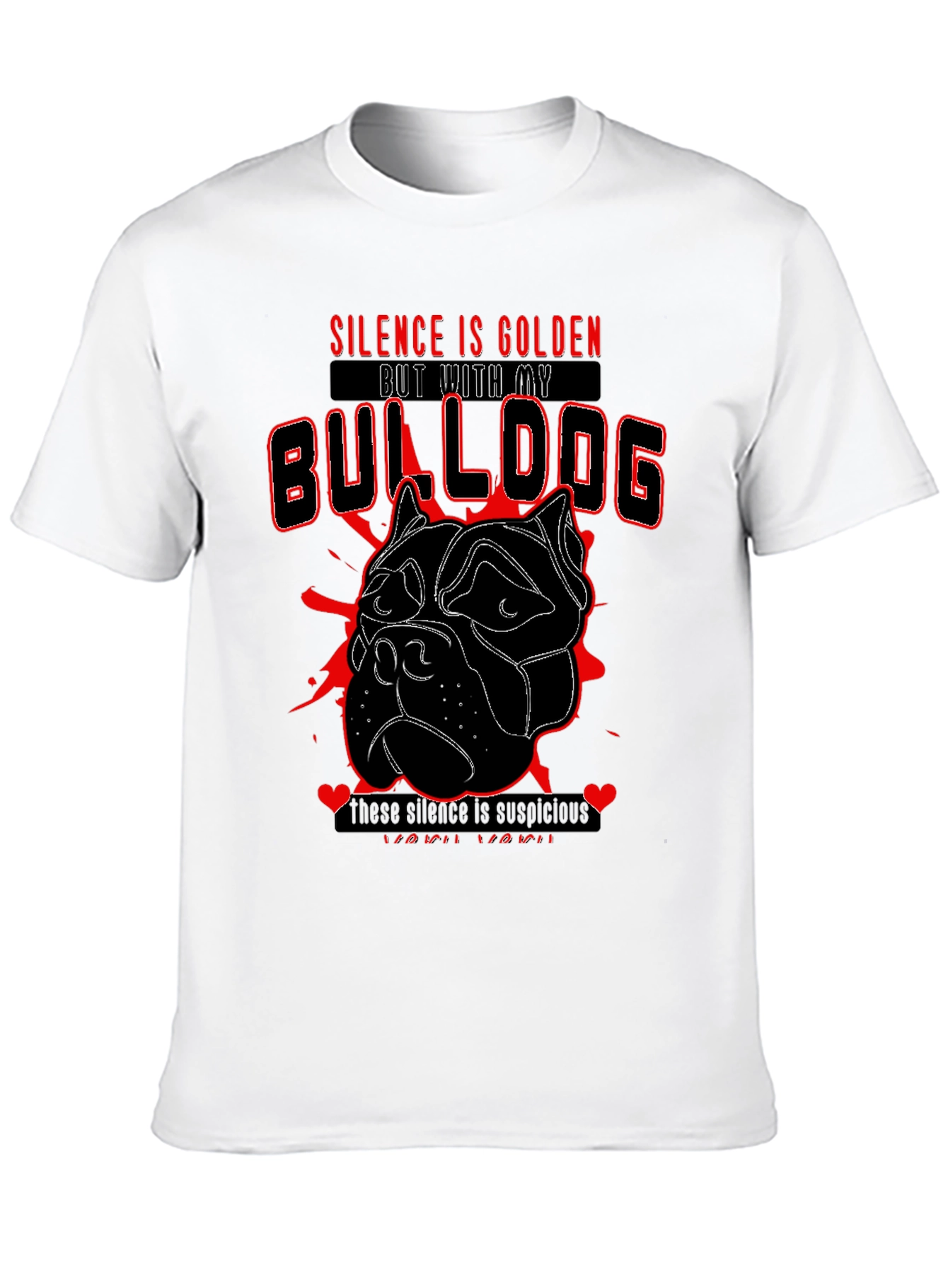 Silence is Golden Bulldog Graphic Tee
