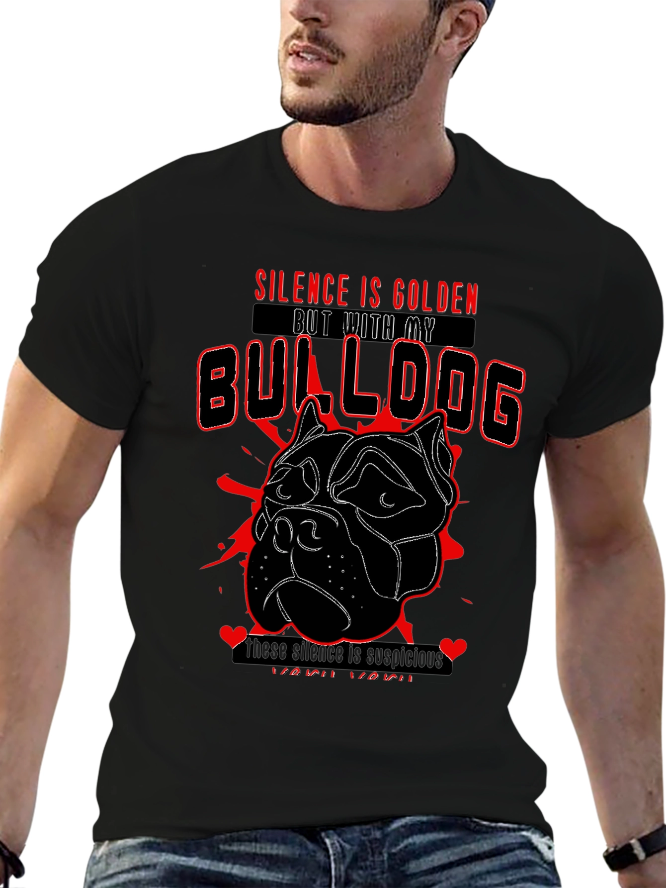 Silence is Golden Bulldog Graphic Tee