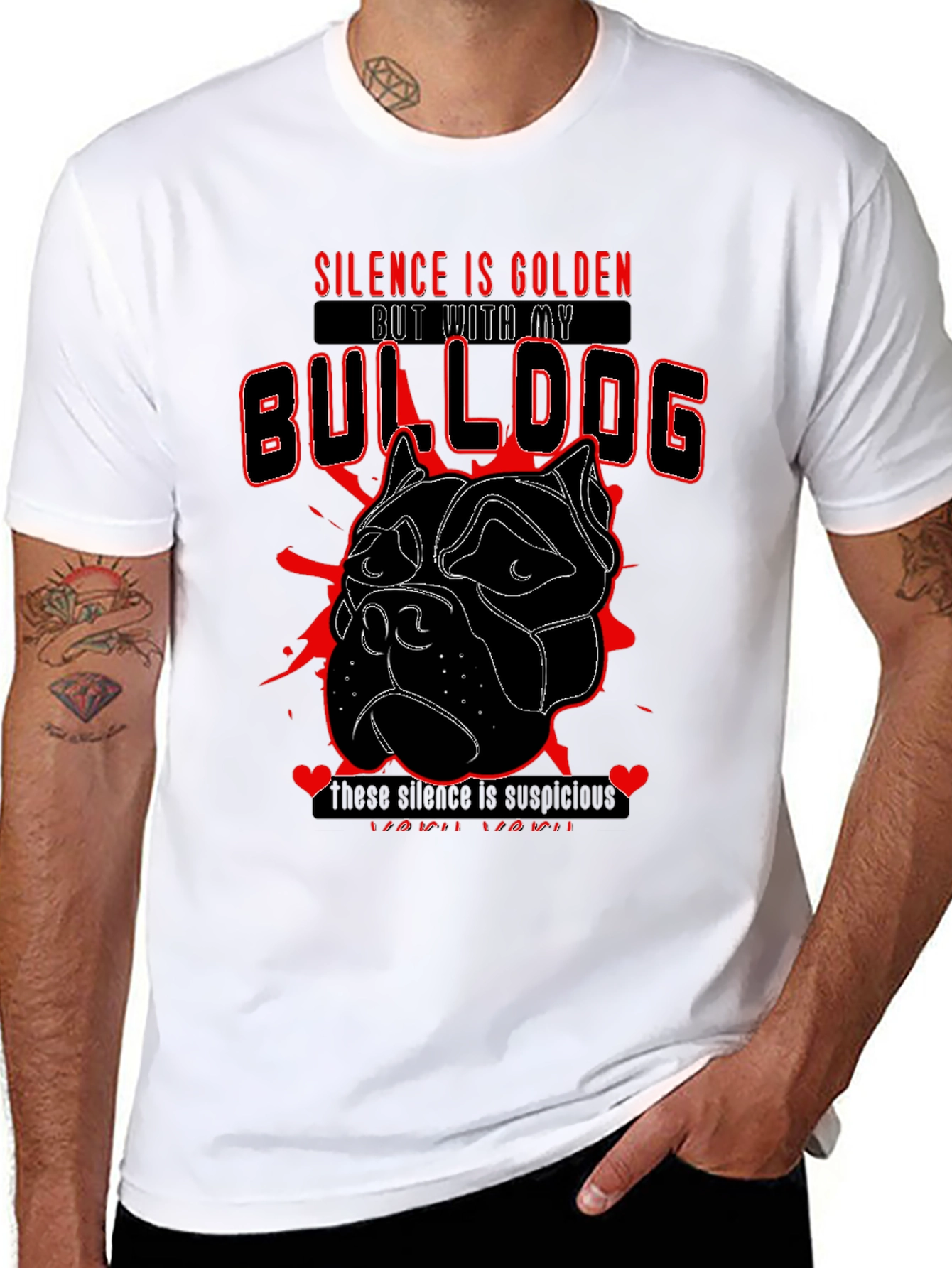 Silence is Golden Bulldog Graphic Tee