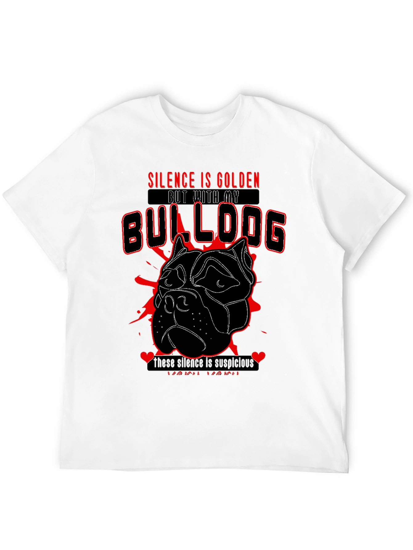 Silence is Golden Bulldog Graphic Tee