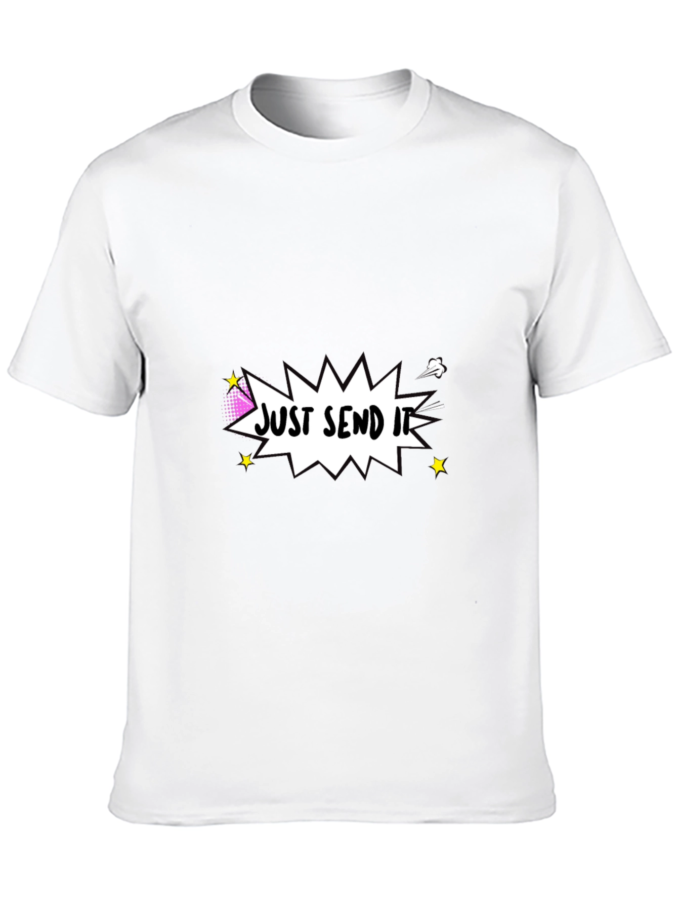 Just Send It Graphic Tee - Black Cotton T-Shirt