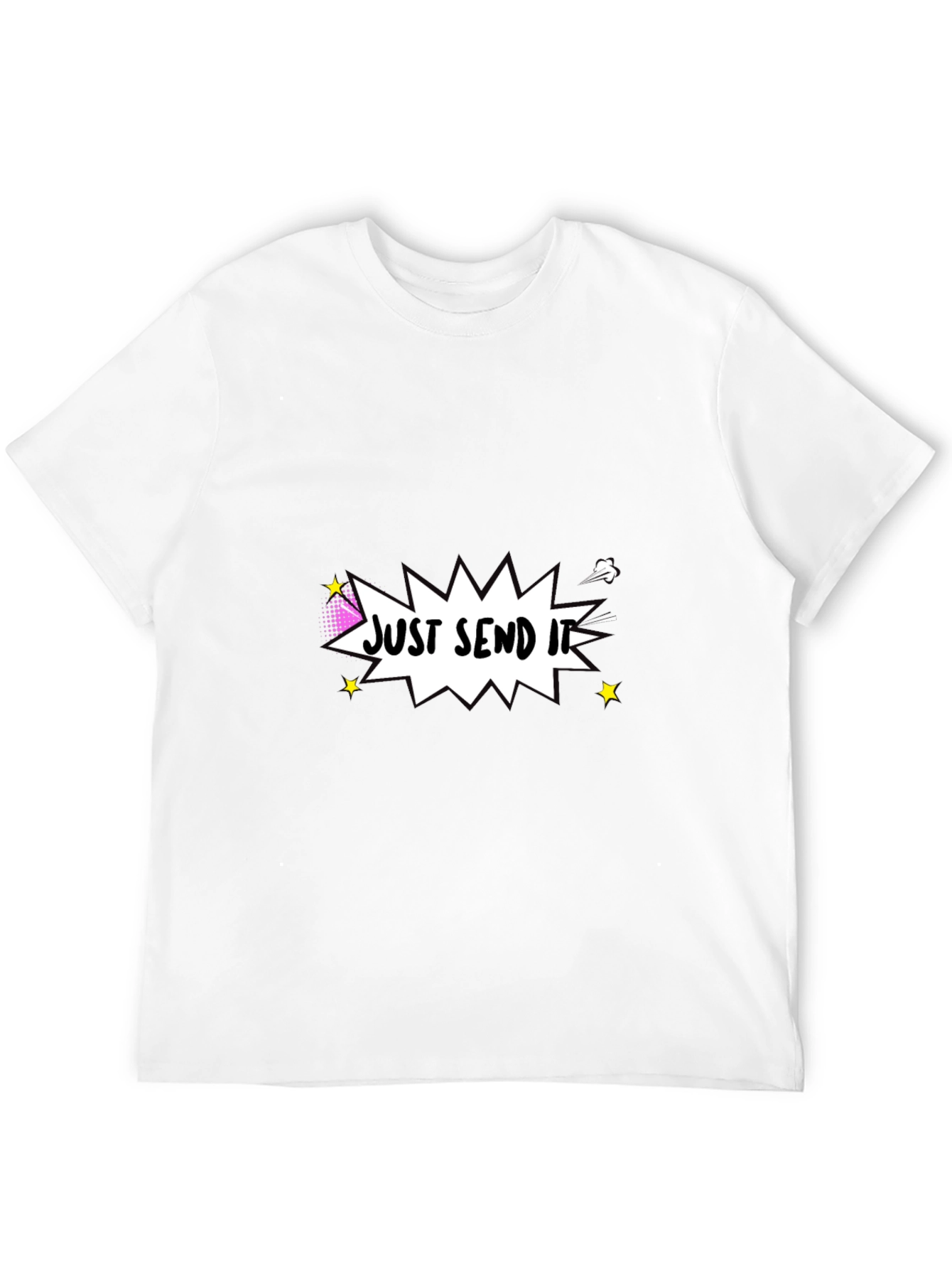 Just Send It Graphic Tee - Black Cotton T-Shirt