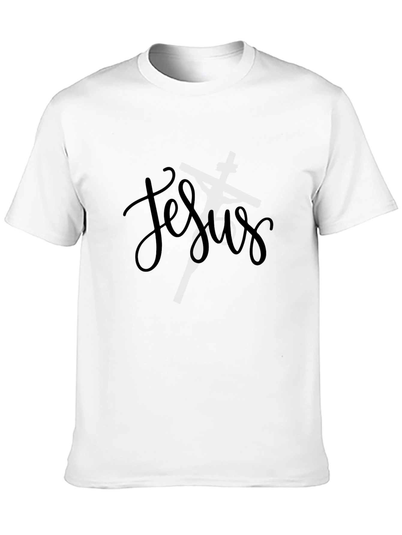Jesus Script Black T-Shirt Christian Apparel