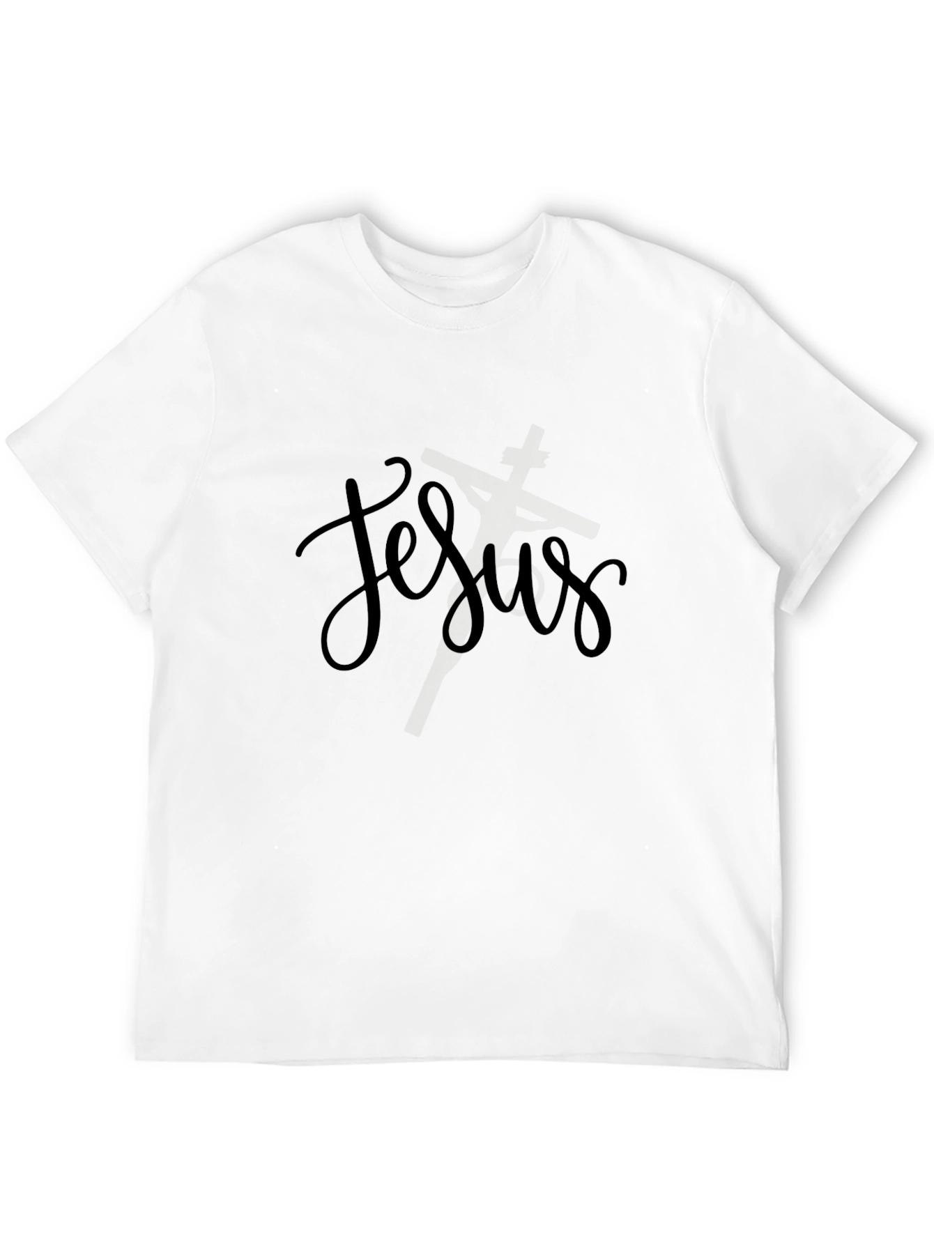 Jesus Script Black T-Shirt Christian Apparel