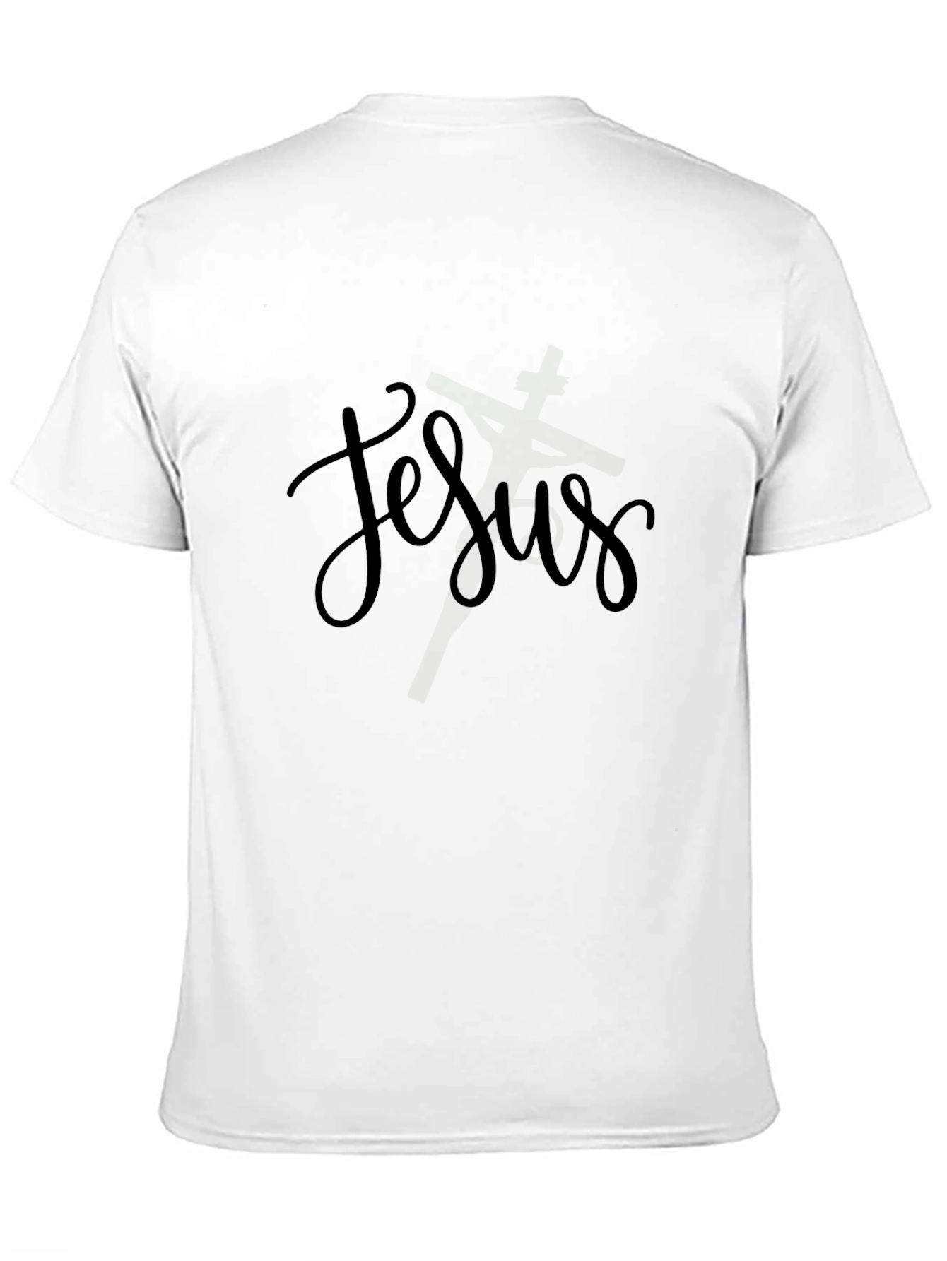 Jesus Script Black T-Shirt Christian Apparel