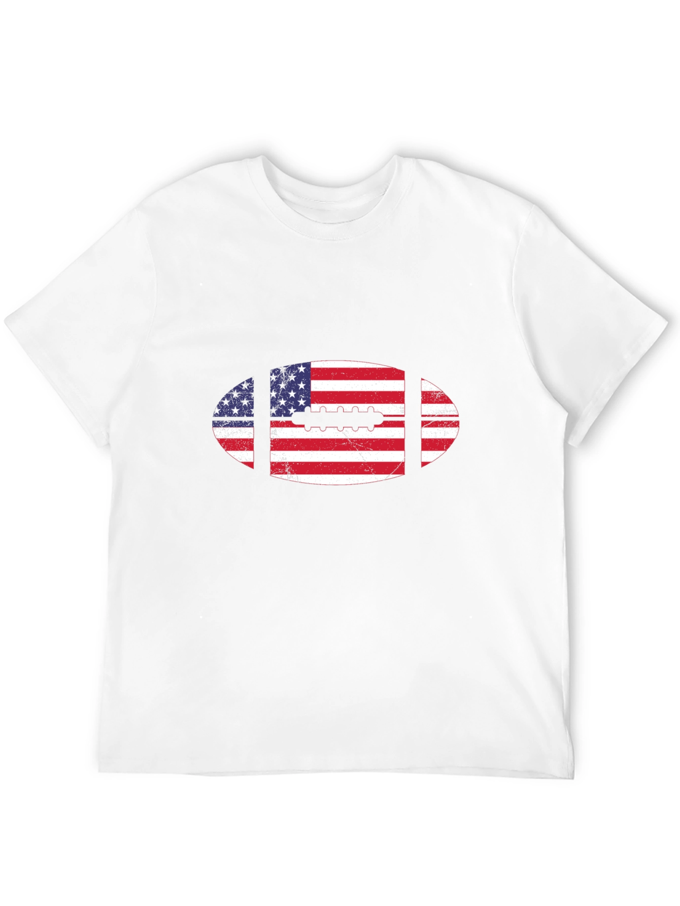 American Flag Football Black T-Shirt