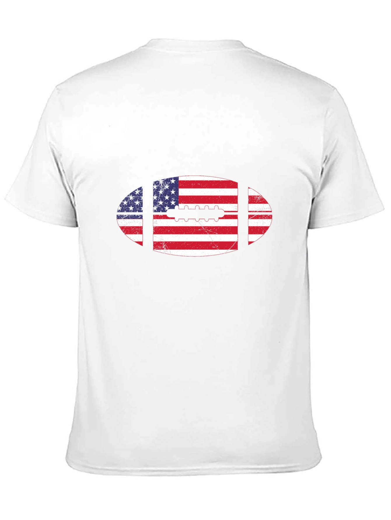 American Flag Football Black T-Shirt