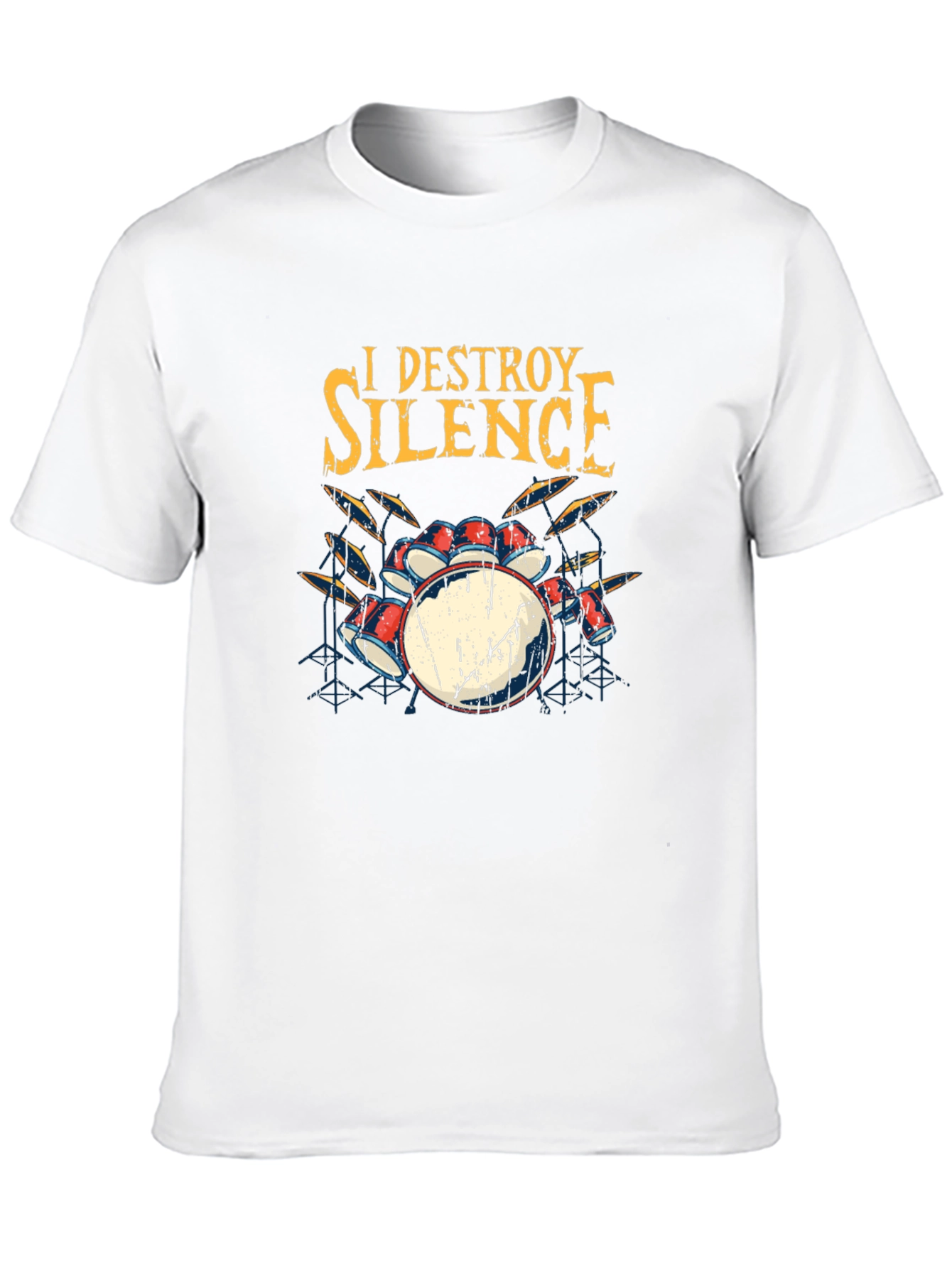 I Destroy Silence Drummer Graphic T-Shirt