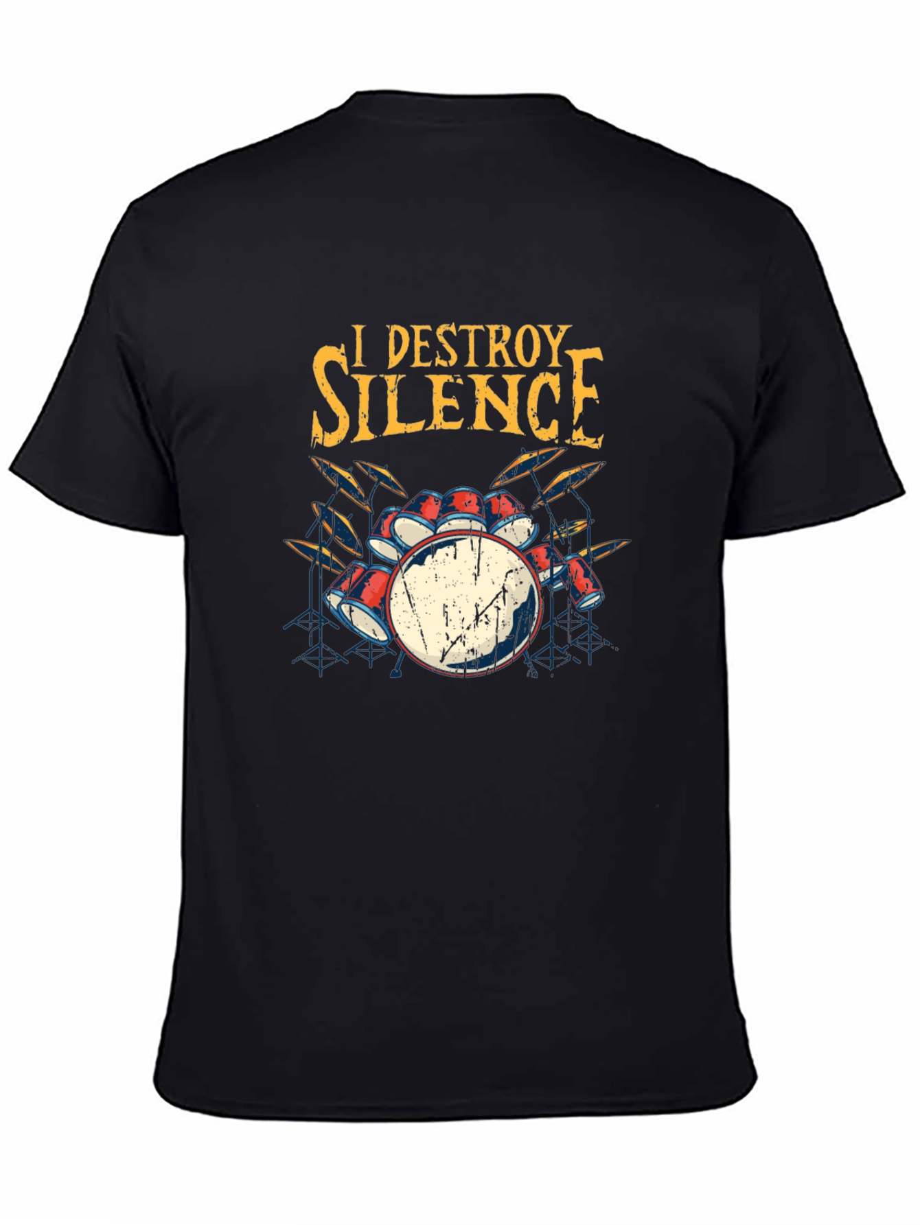I Destroy Silence Drummer Graphic T-Shirt