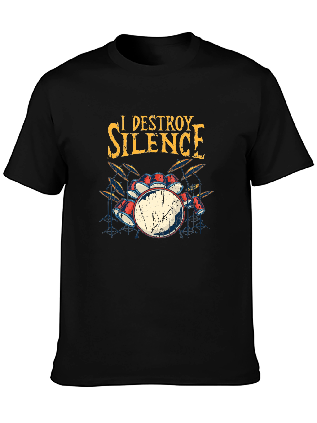 I Destroy Silence Drummer Graphic T-Shirt