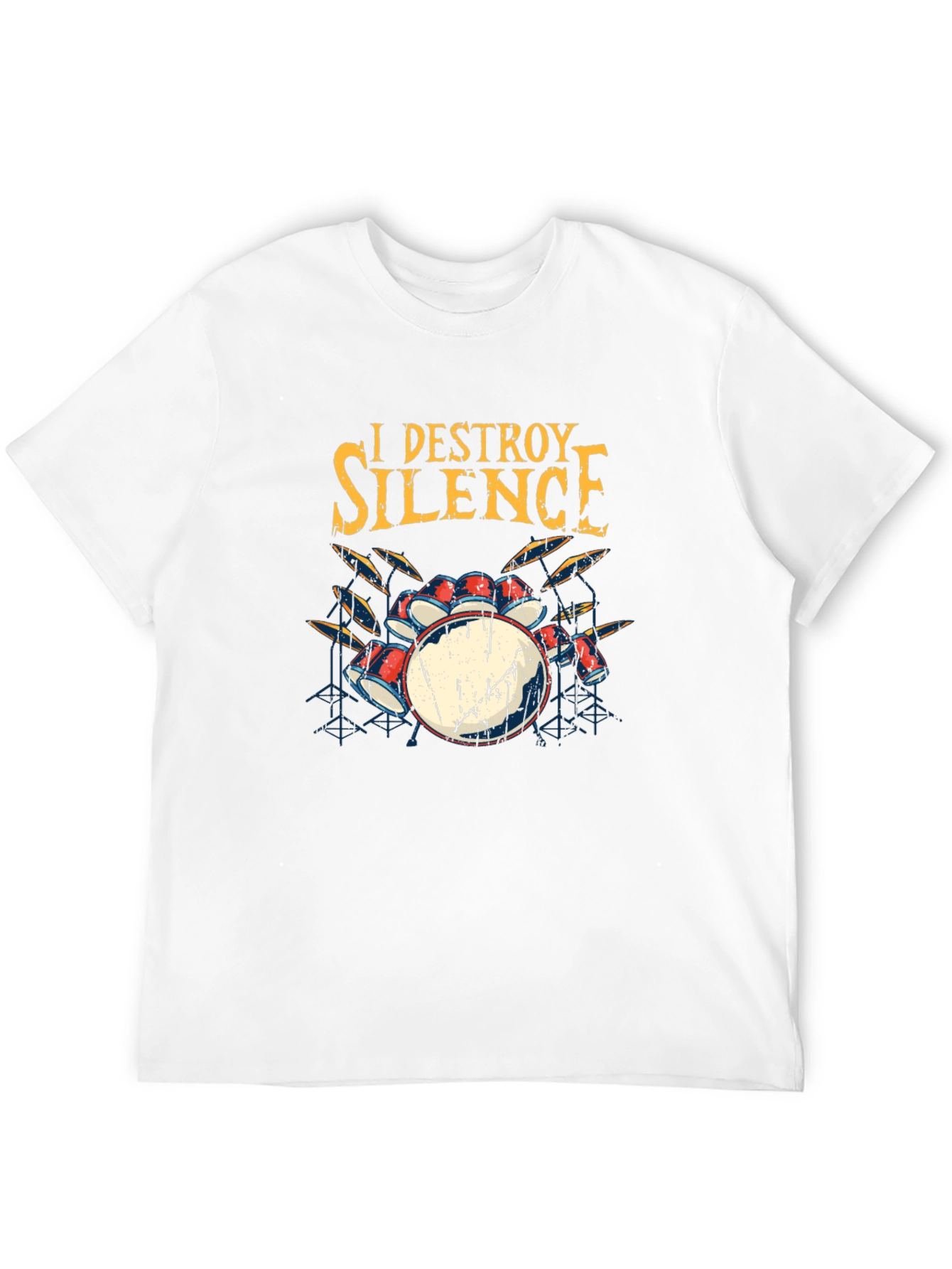 I Destroy Silence Drummer Graphic T-Shirt