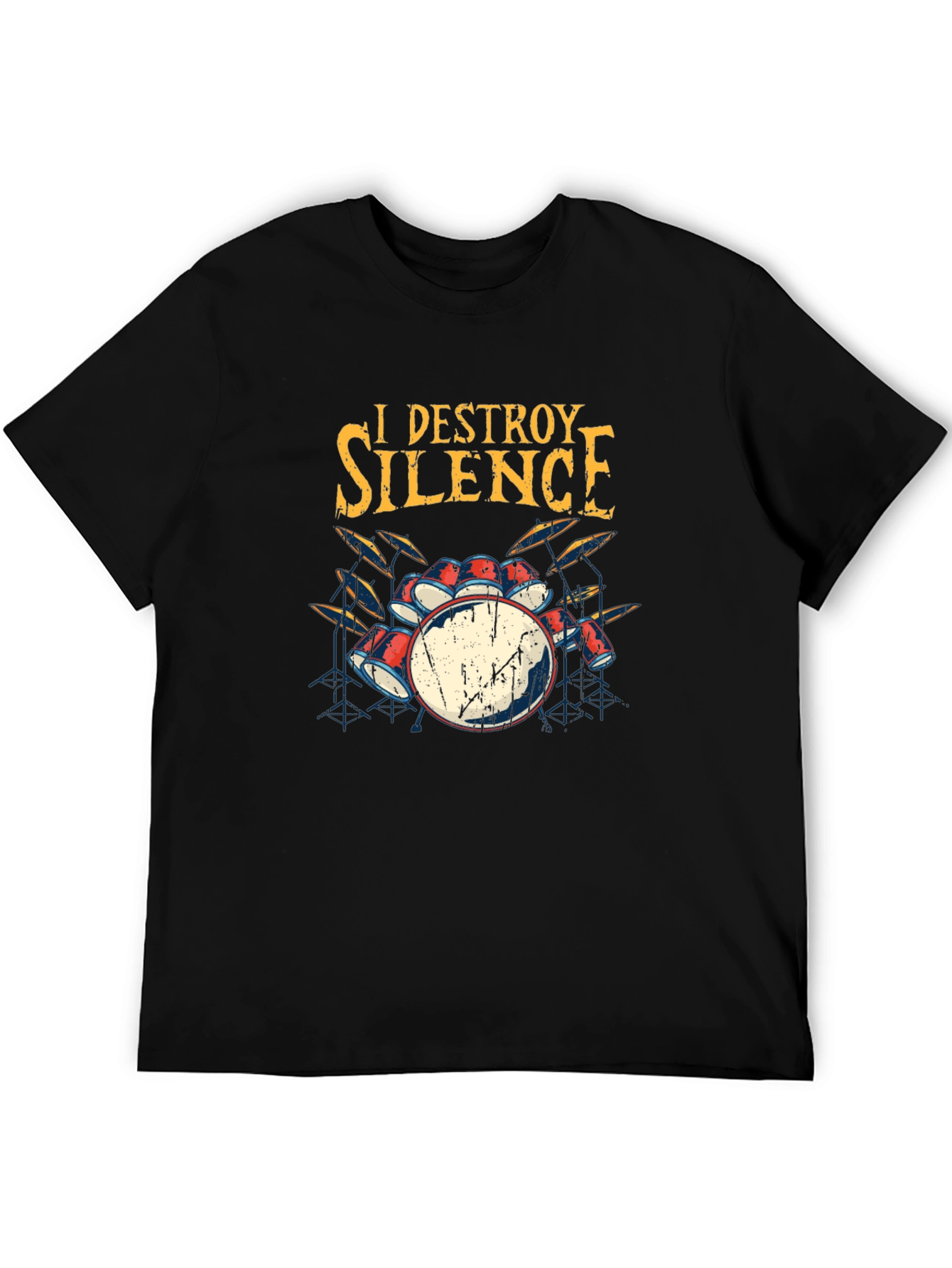 I Destroy Silence Drummer Graphic T-Shirt