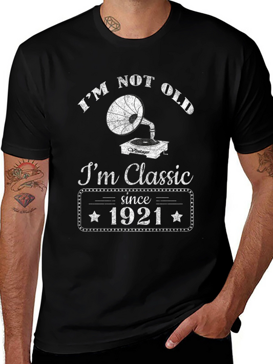 Vintage Style Im Classic Since 1921 Black T-Shirt