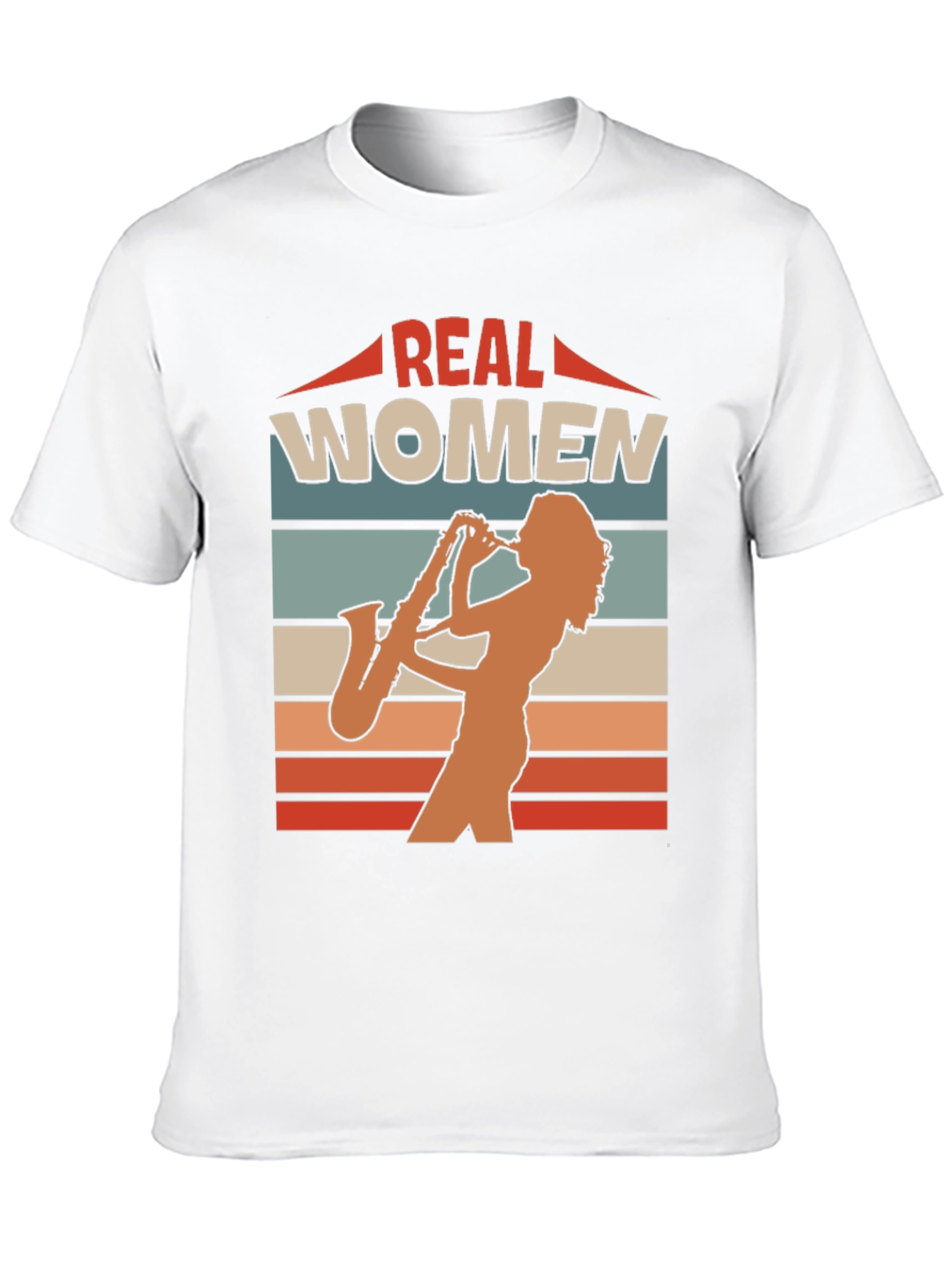 Real Women Saxophone Player Graphic Tee