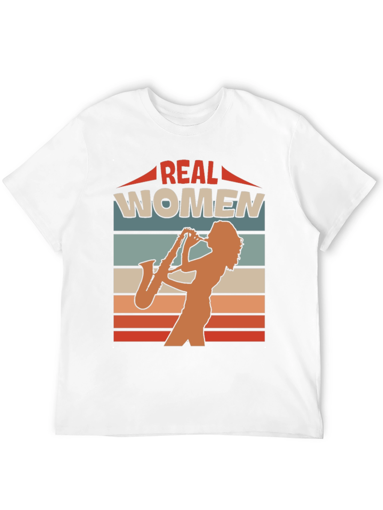 Real Women Saxophone Player Graphic Tee