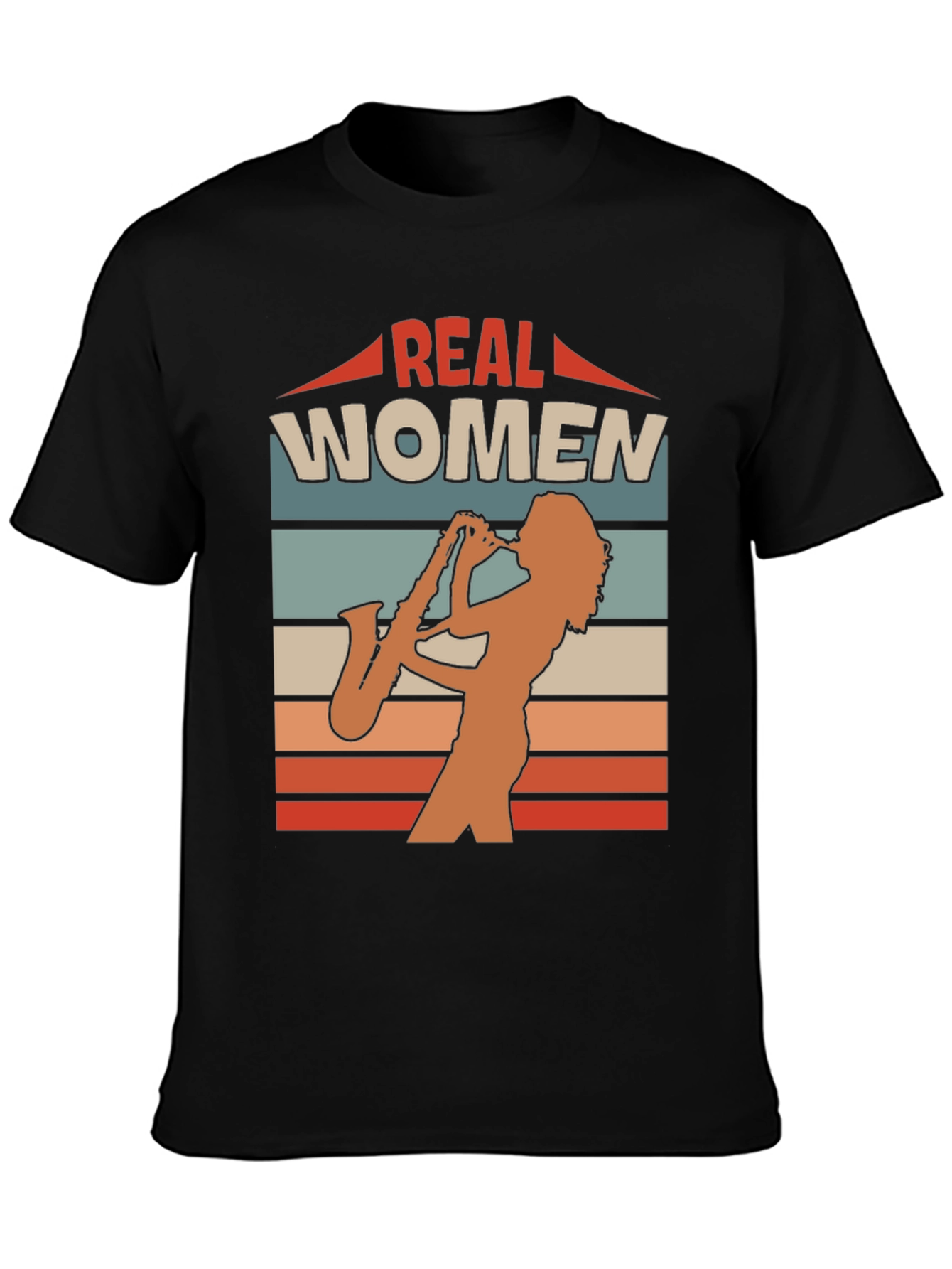 Real Women Saxophone Player Graphic Tee