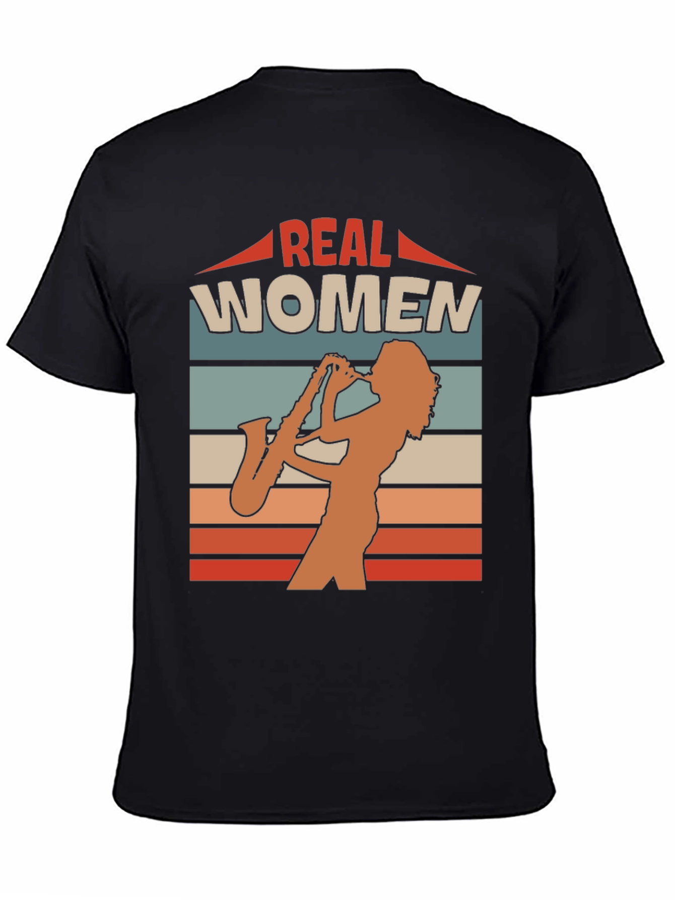 Real Women Saxophone Player Graphic Tee