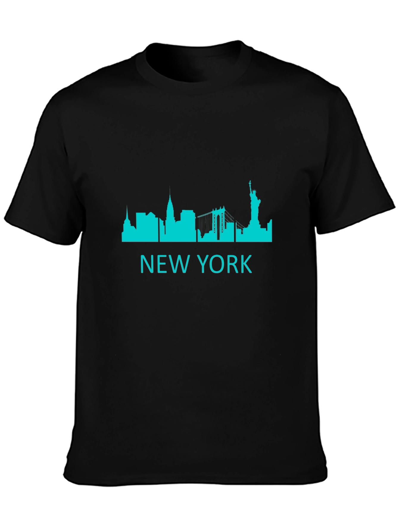 New York Skyline Graphic Tee - Black