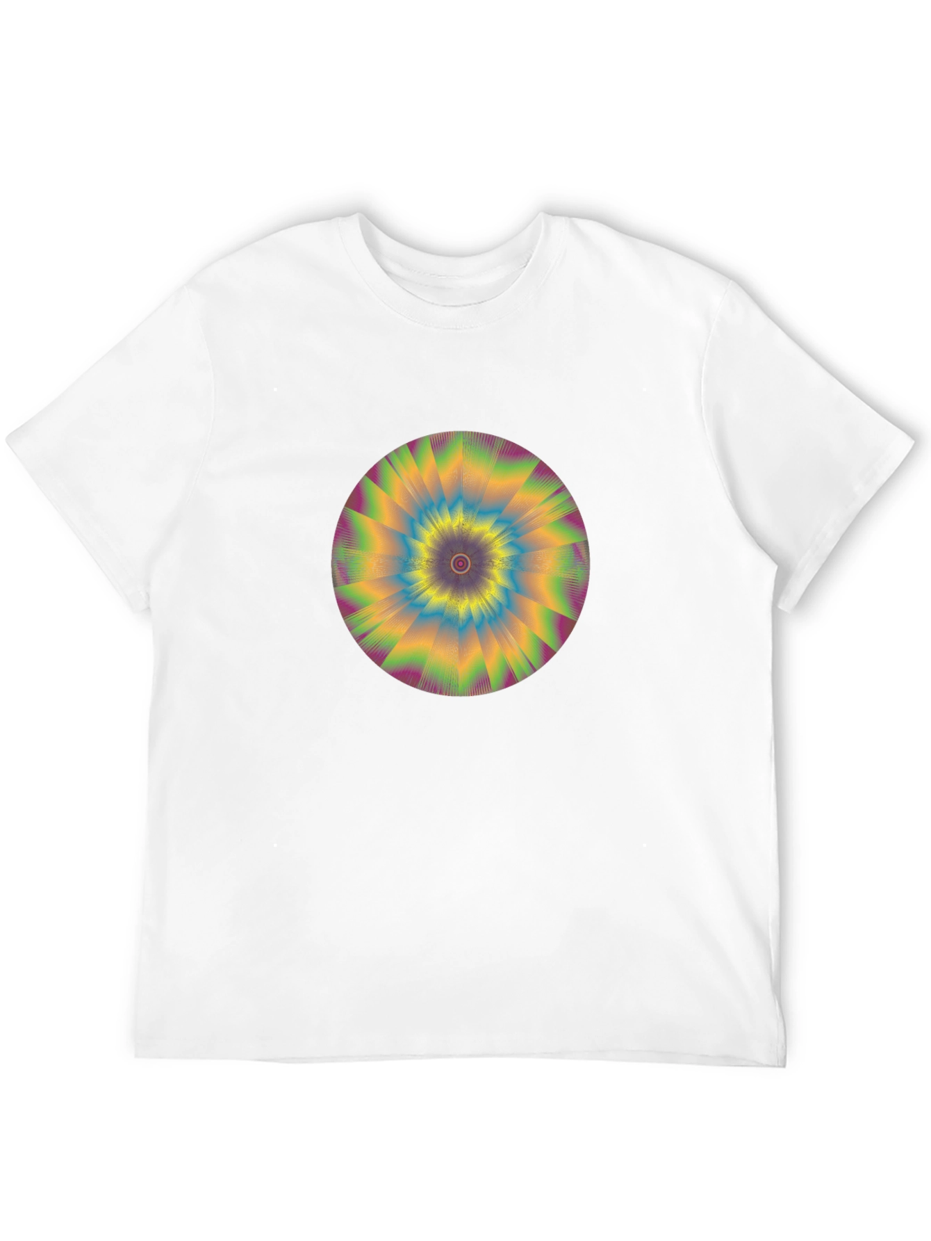 Hypnotic Swirl Graphic Tee - Black Cotton Comfort