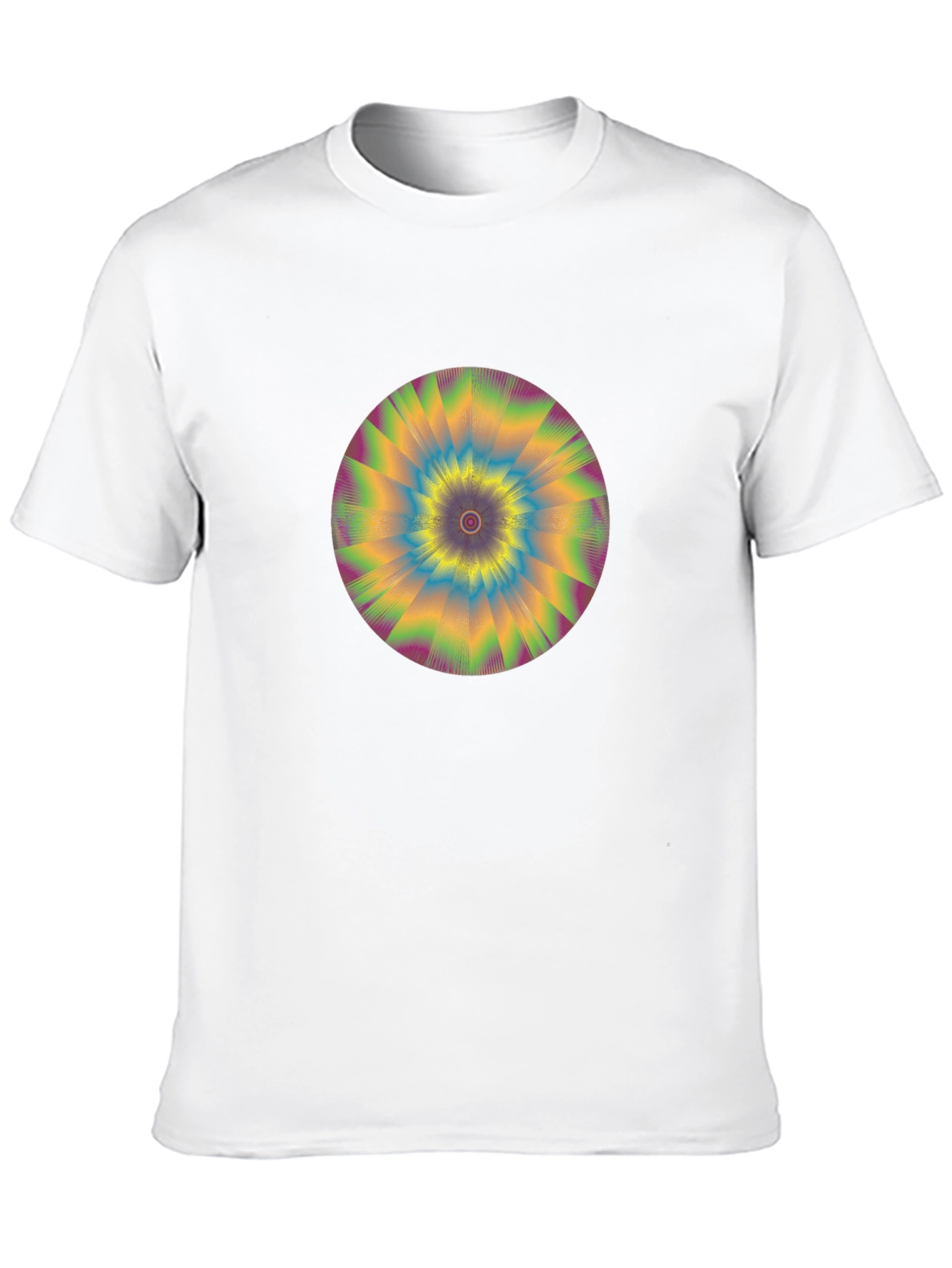 Hypnotic Swirl Graphic Tee - Black Cotton Comfort
