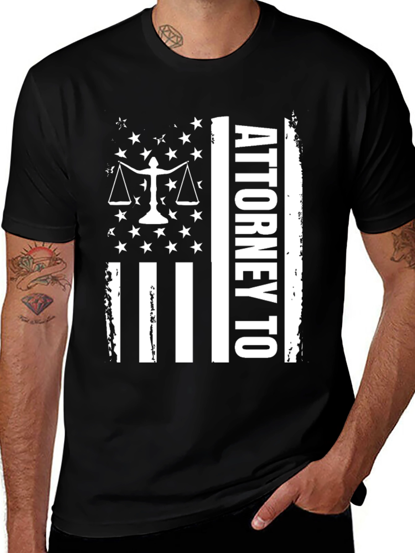 Attorney American Flag Graphic T-Shirt