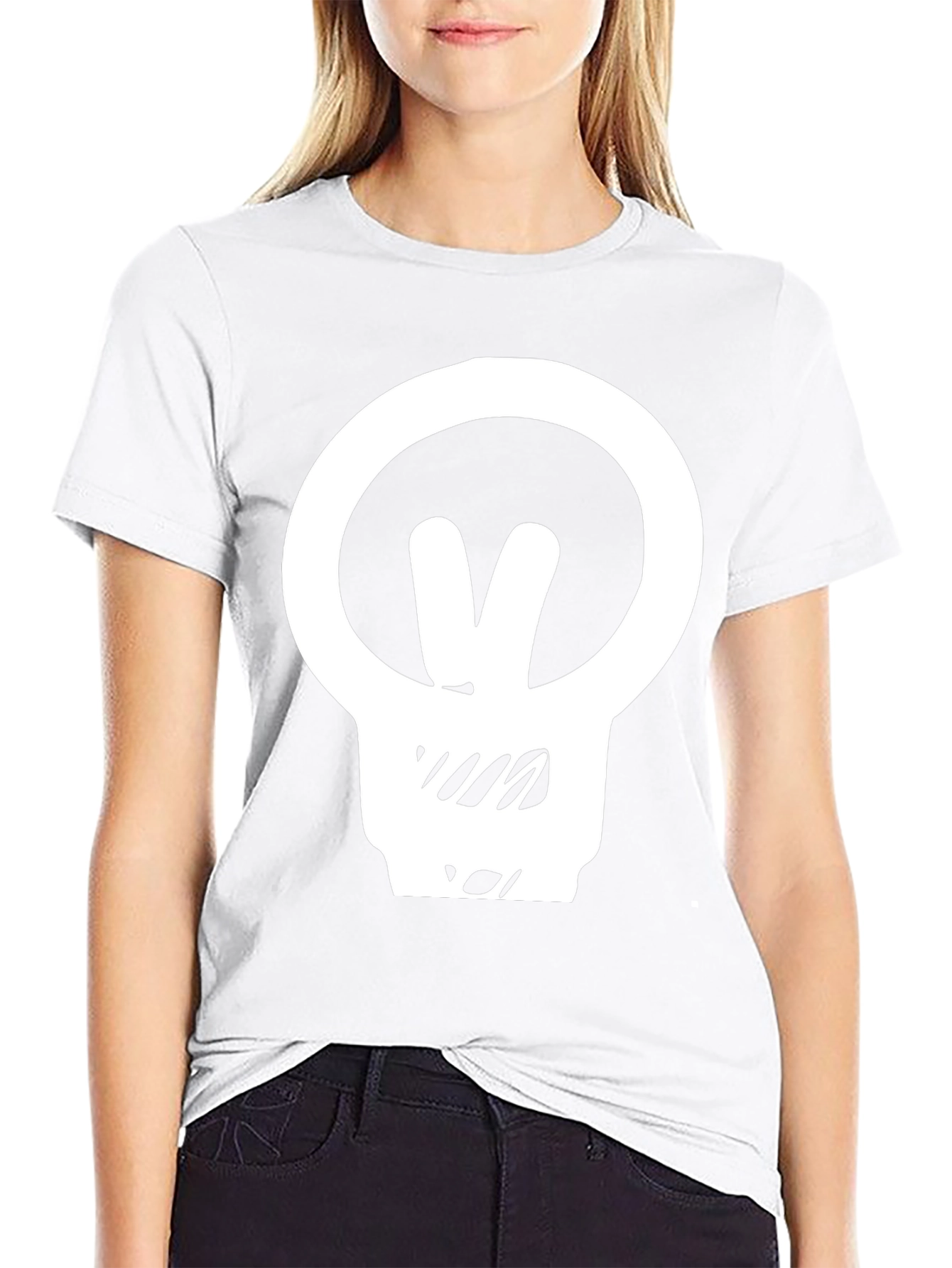 Modern Light Bulb Graphic Tee - Black