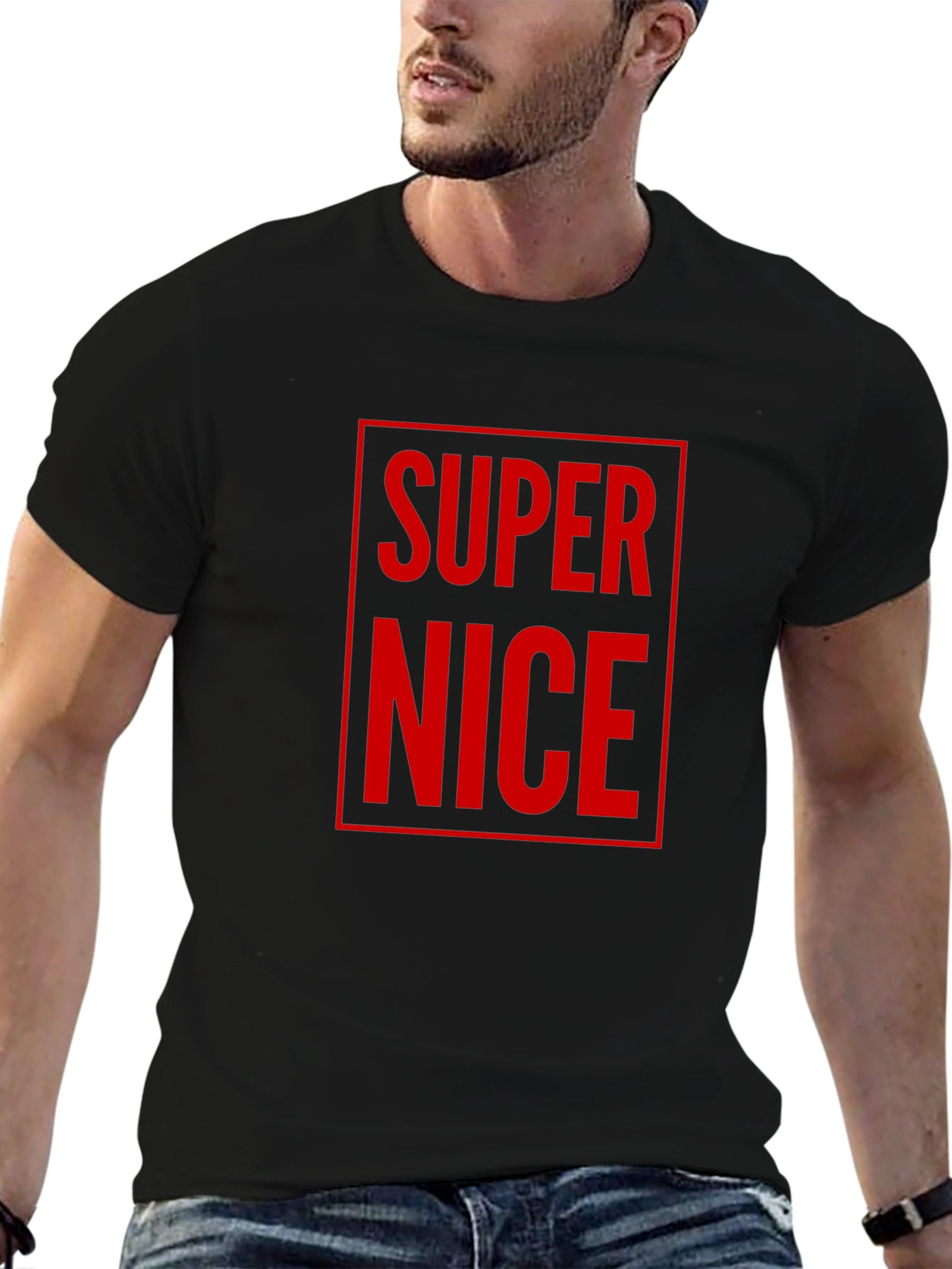 Super Nice Graphic Tee - Mens Black T-Shirt
