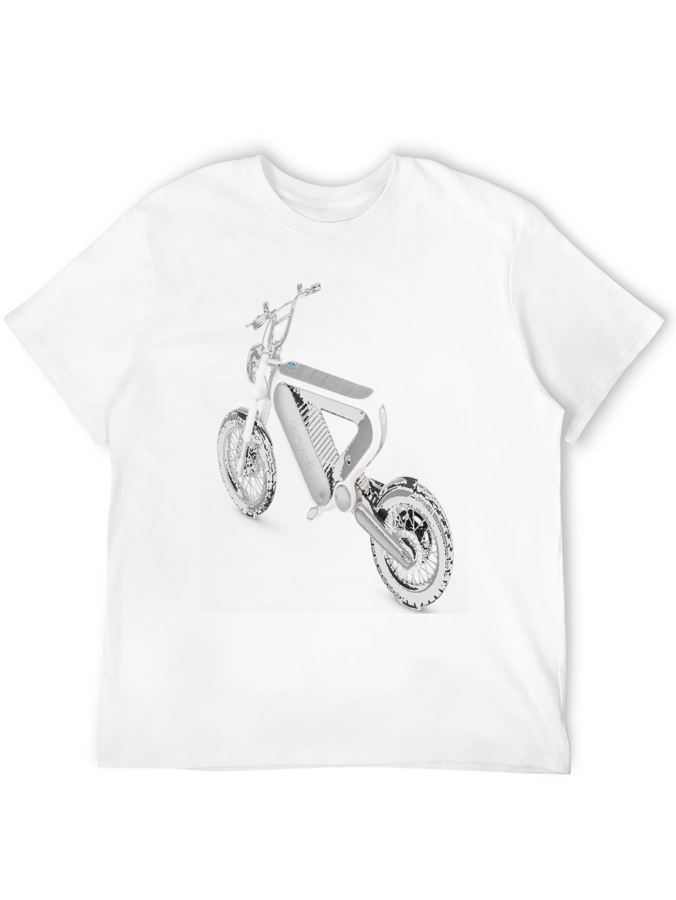 Black T-Shirt with Motorcycle Graphic