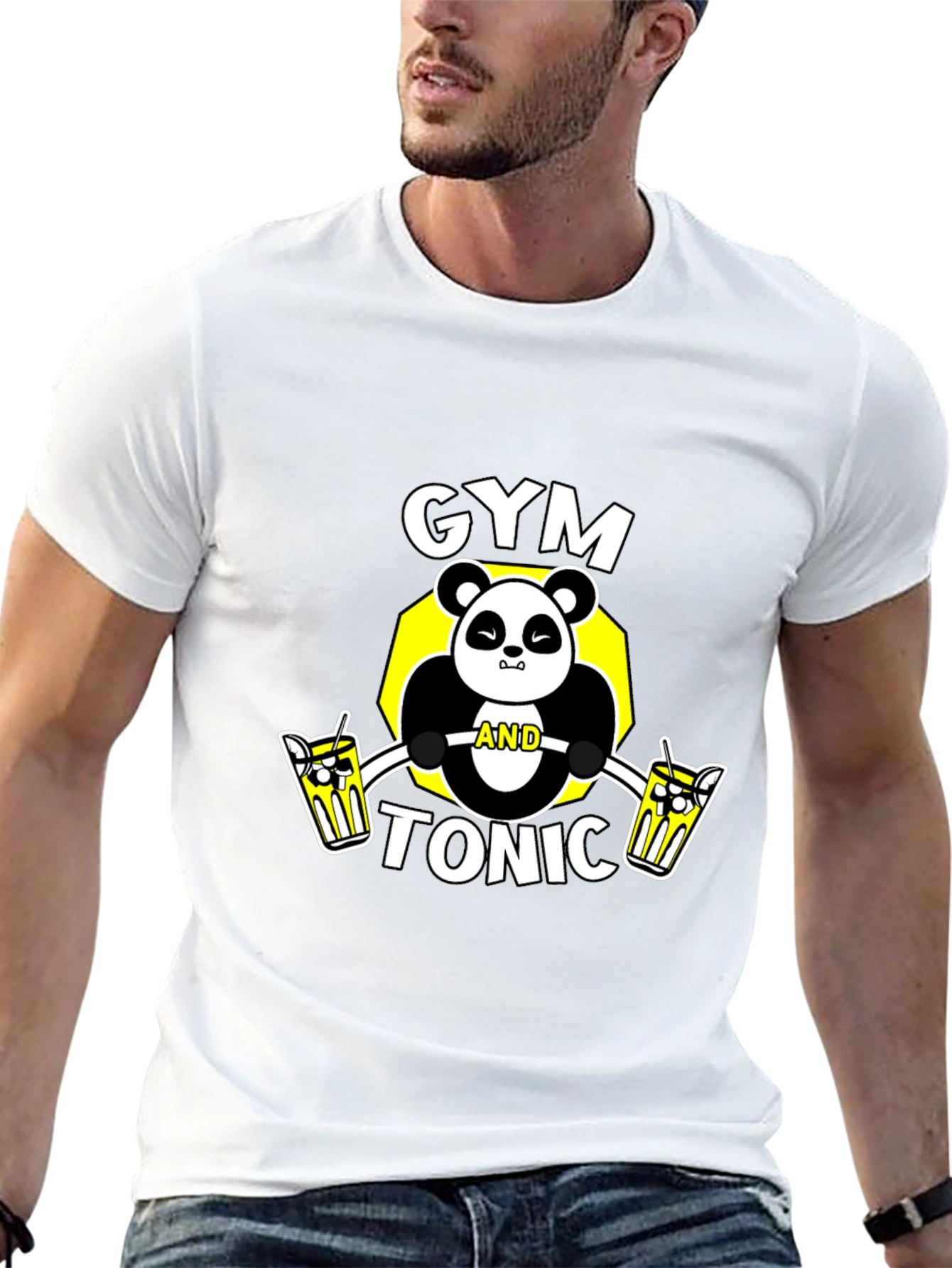 Gym and Tonic Panda Graphic Tee