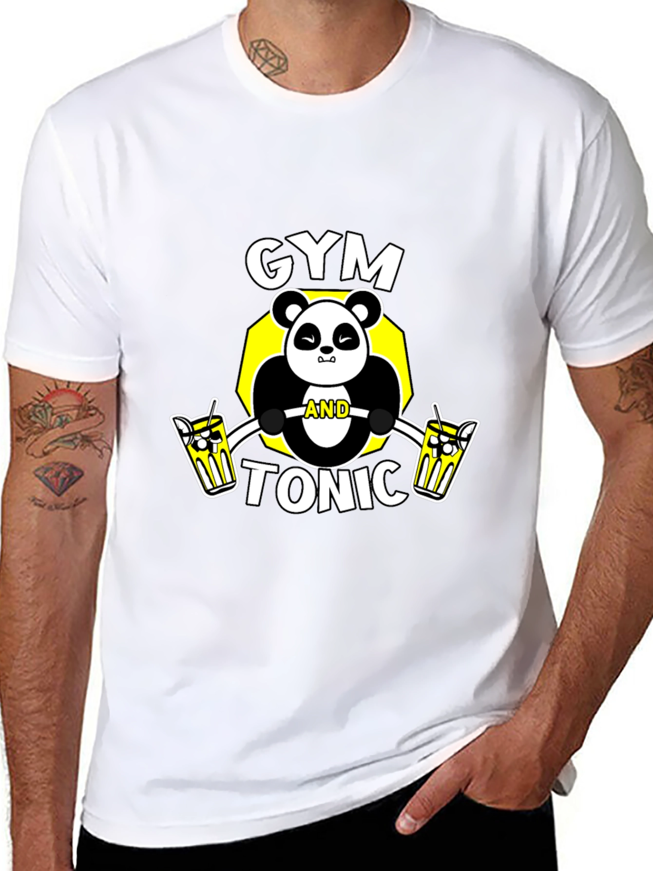 Gym and Tonic Panda Graphic Tee